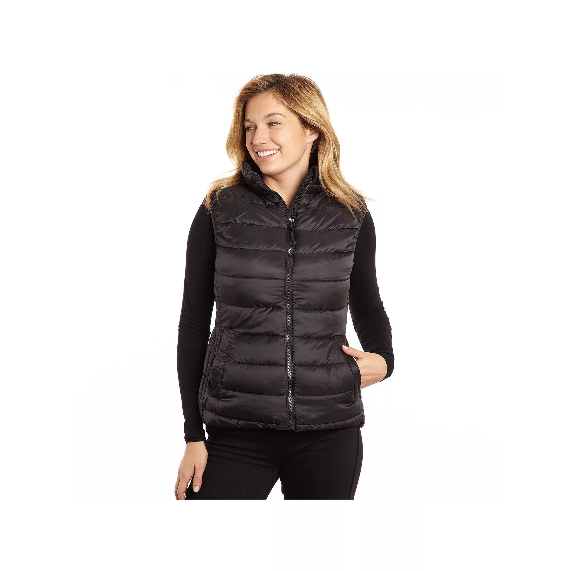 Womens Excelled Excelled Women's Plus Polyester Puffer Vest,  Product Image