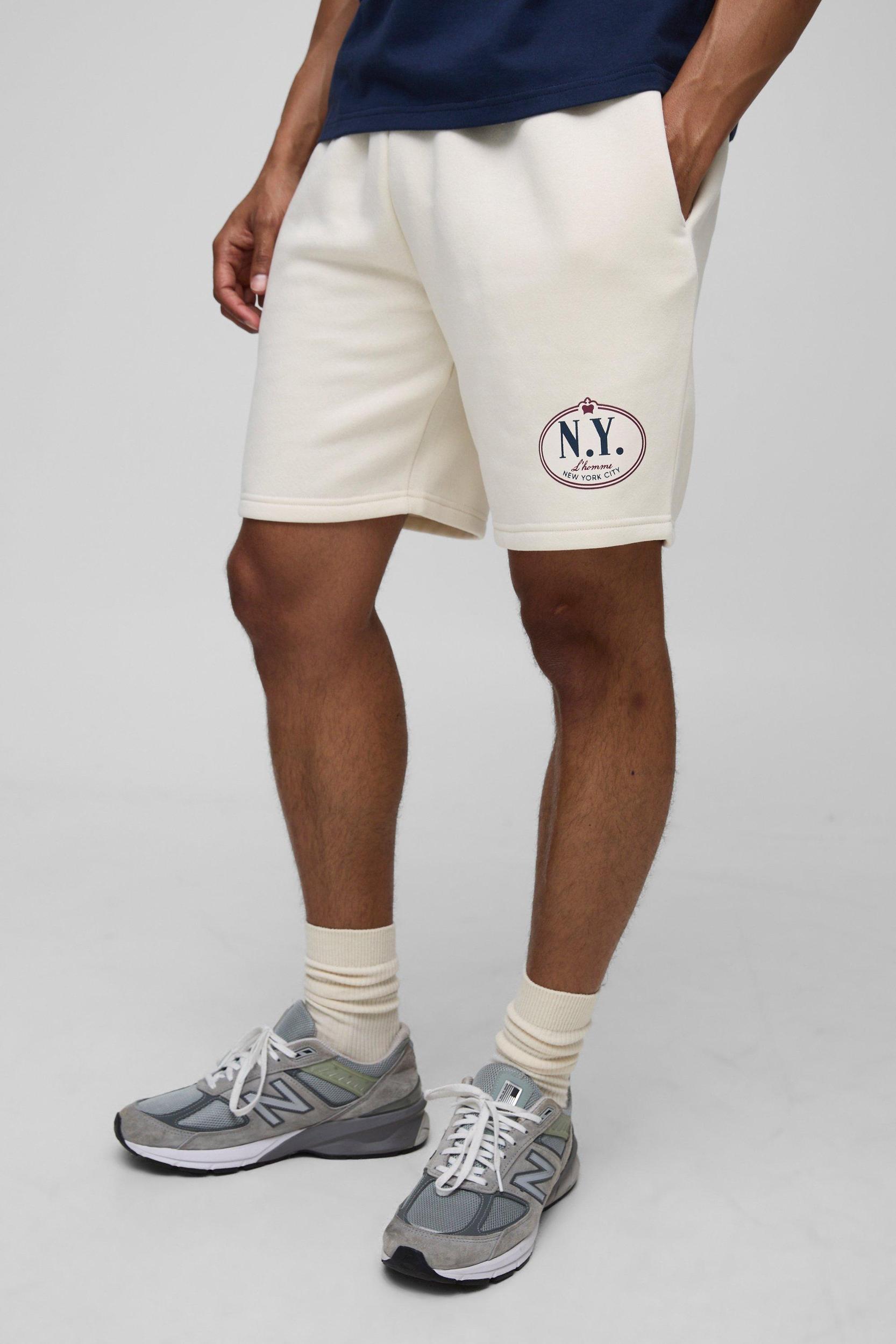 Oversized Boxy Homme Embroidered T-Shirt & Short Set | boohooMAN USA Product Image