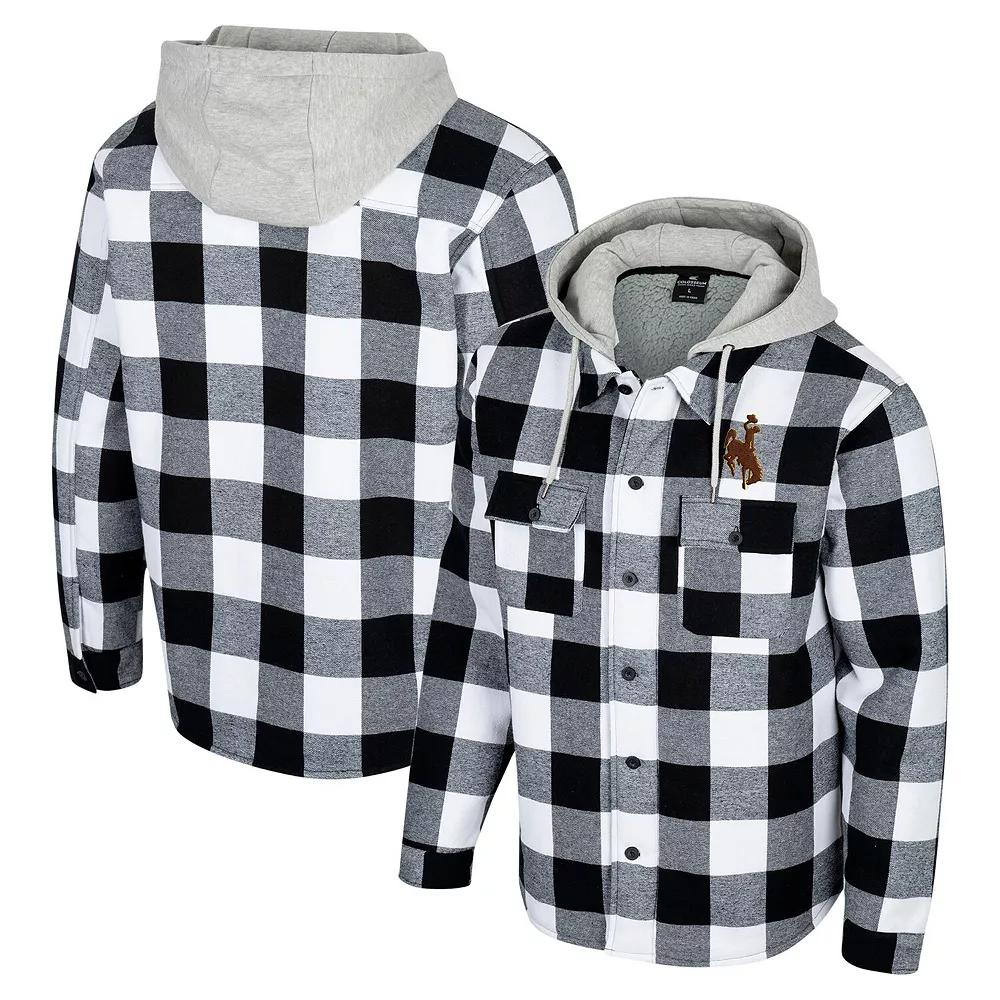Men's Colosseum Black/White Oregon State Beavers Buffalo Plaid Full-Zip Jacket,  Product Image