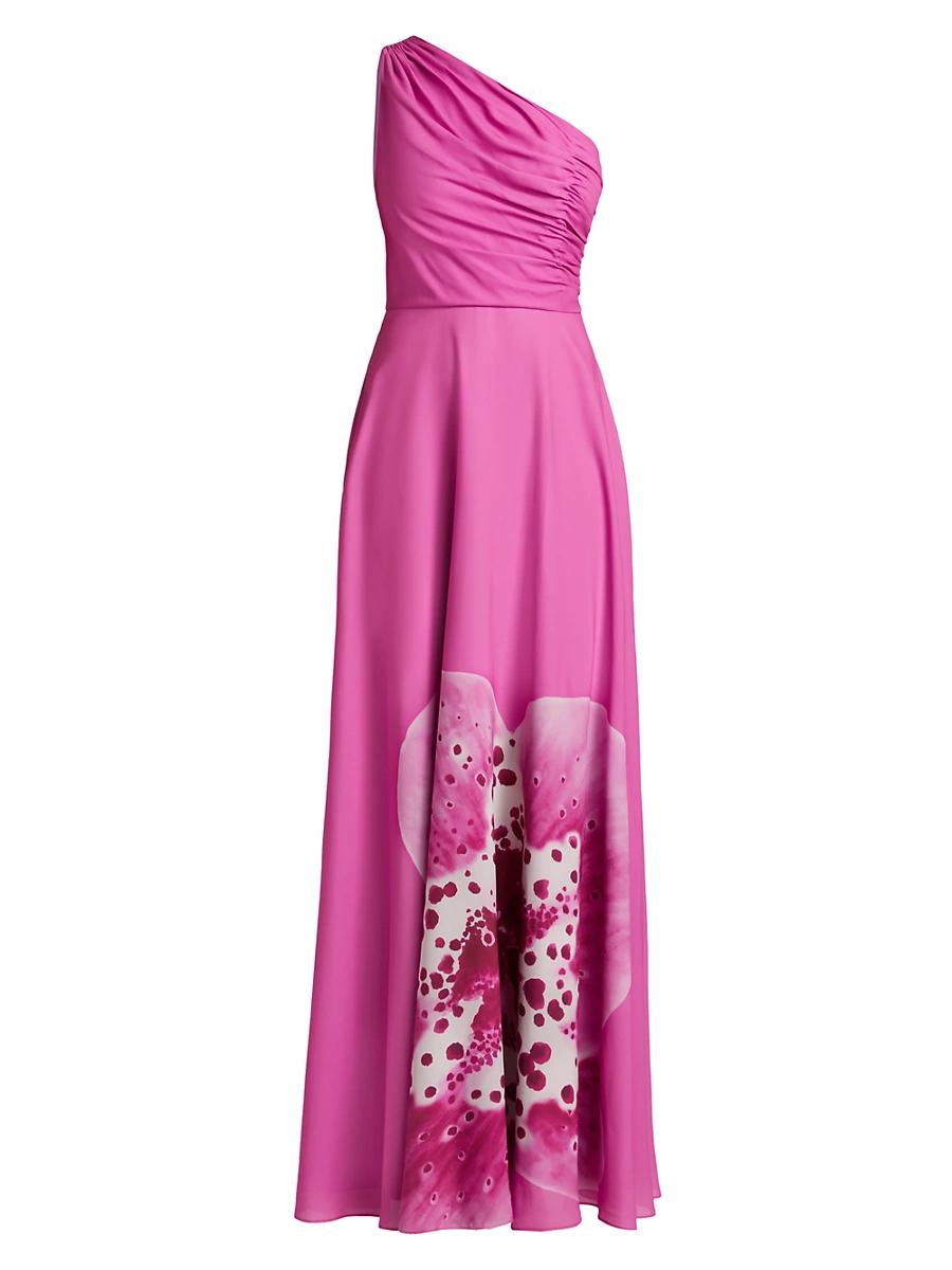 Womens Atlas Floral One-Shoulder Gown Product Image