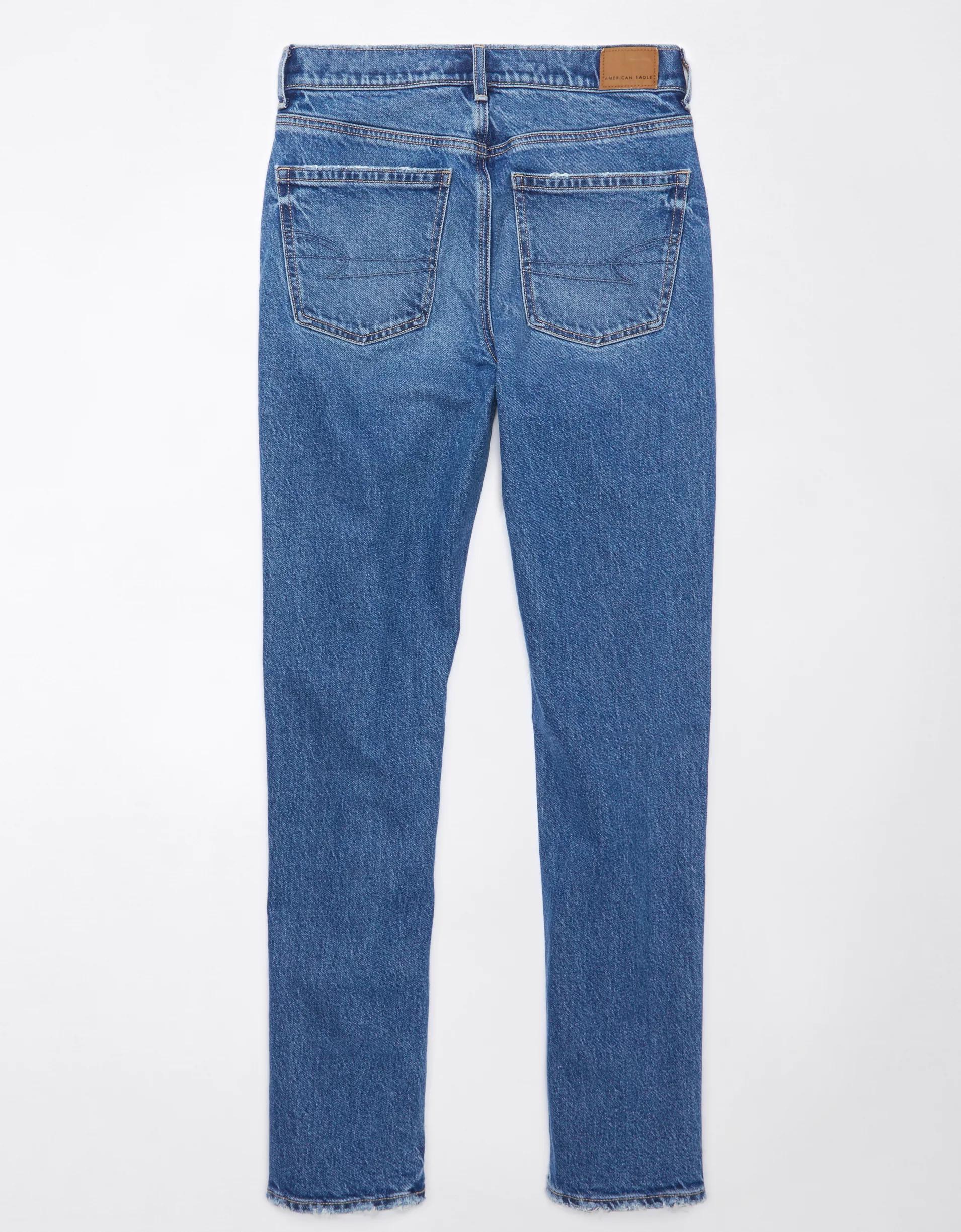 AE Stretch Super High-Waisted Straight Jean Product Image