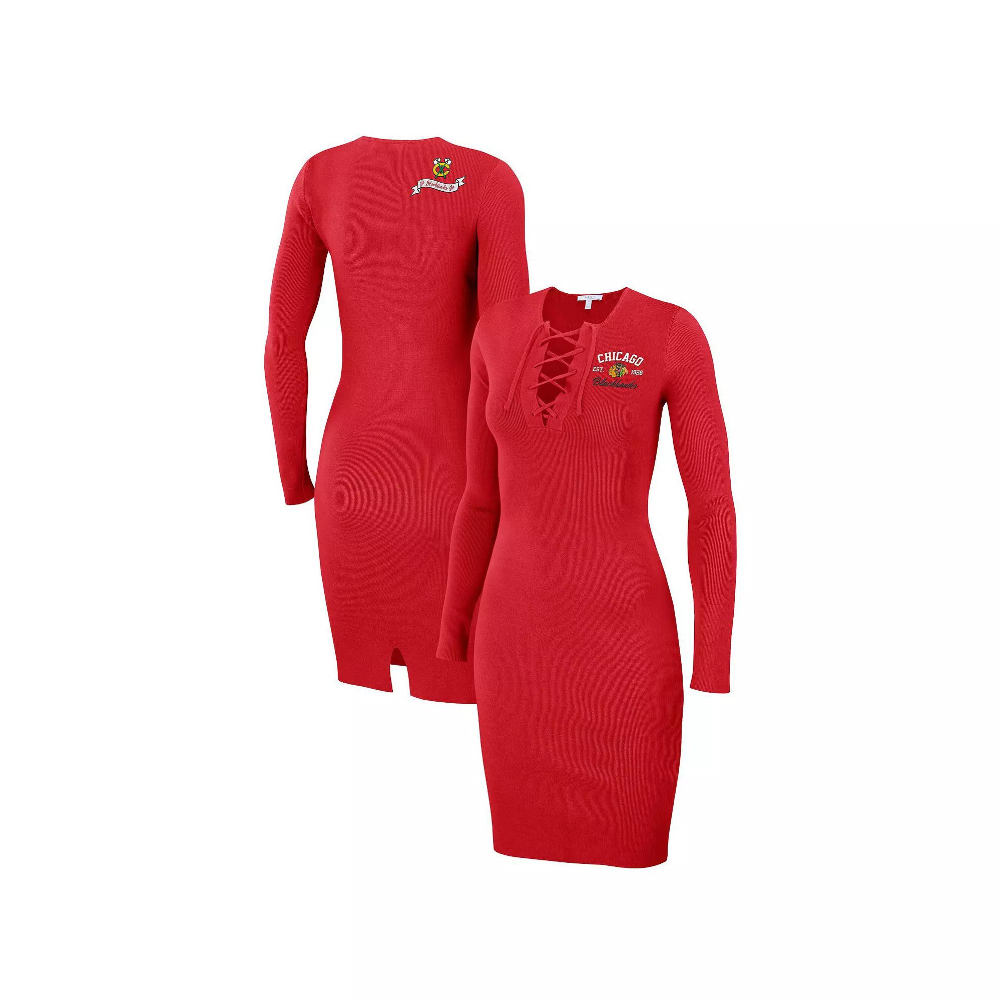 Women's WEAR by Erin Andrews Black Vegas Golden Knights Lace-Up Dress,  Product Image