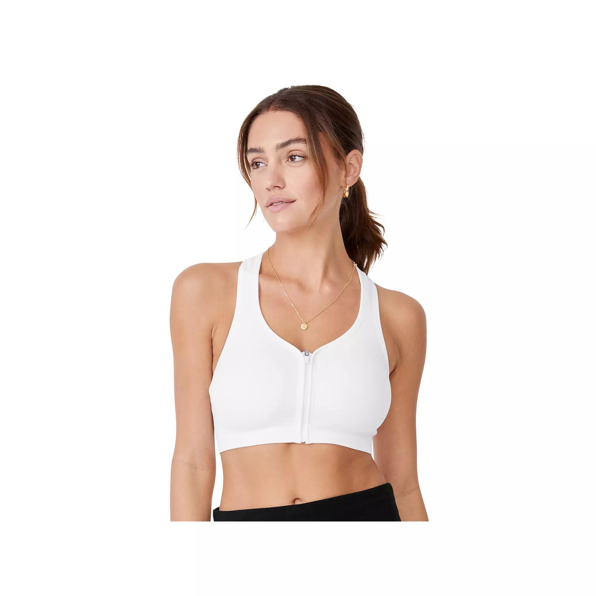Jockey Sport® Zip Front Seam Free Sports Bra, Women's,  Product Image