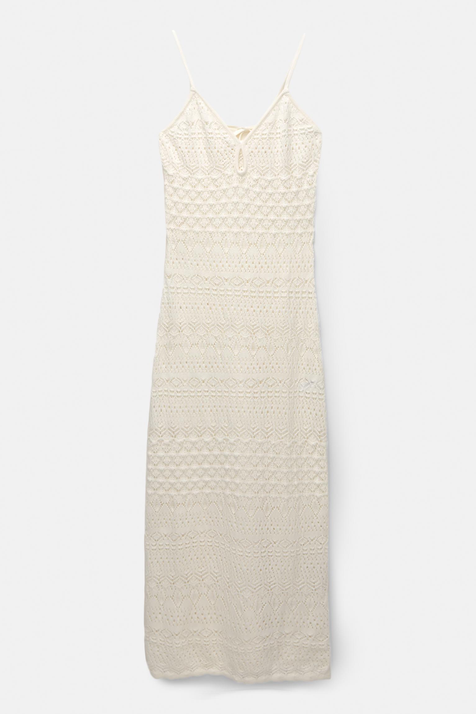 Strappy crochet midi dress Product Image