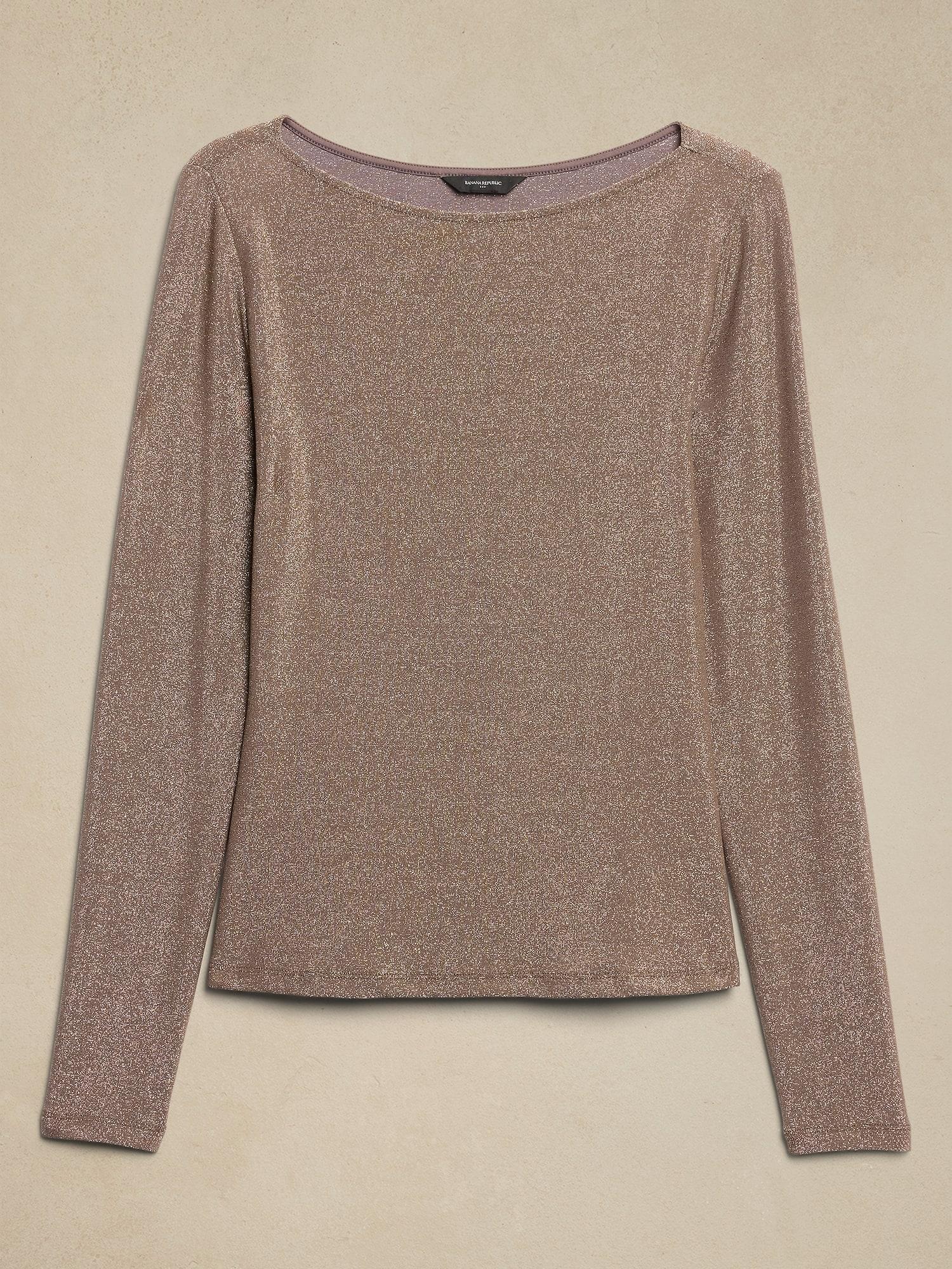 Sparkle Boat-Neck Top Product Image