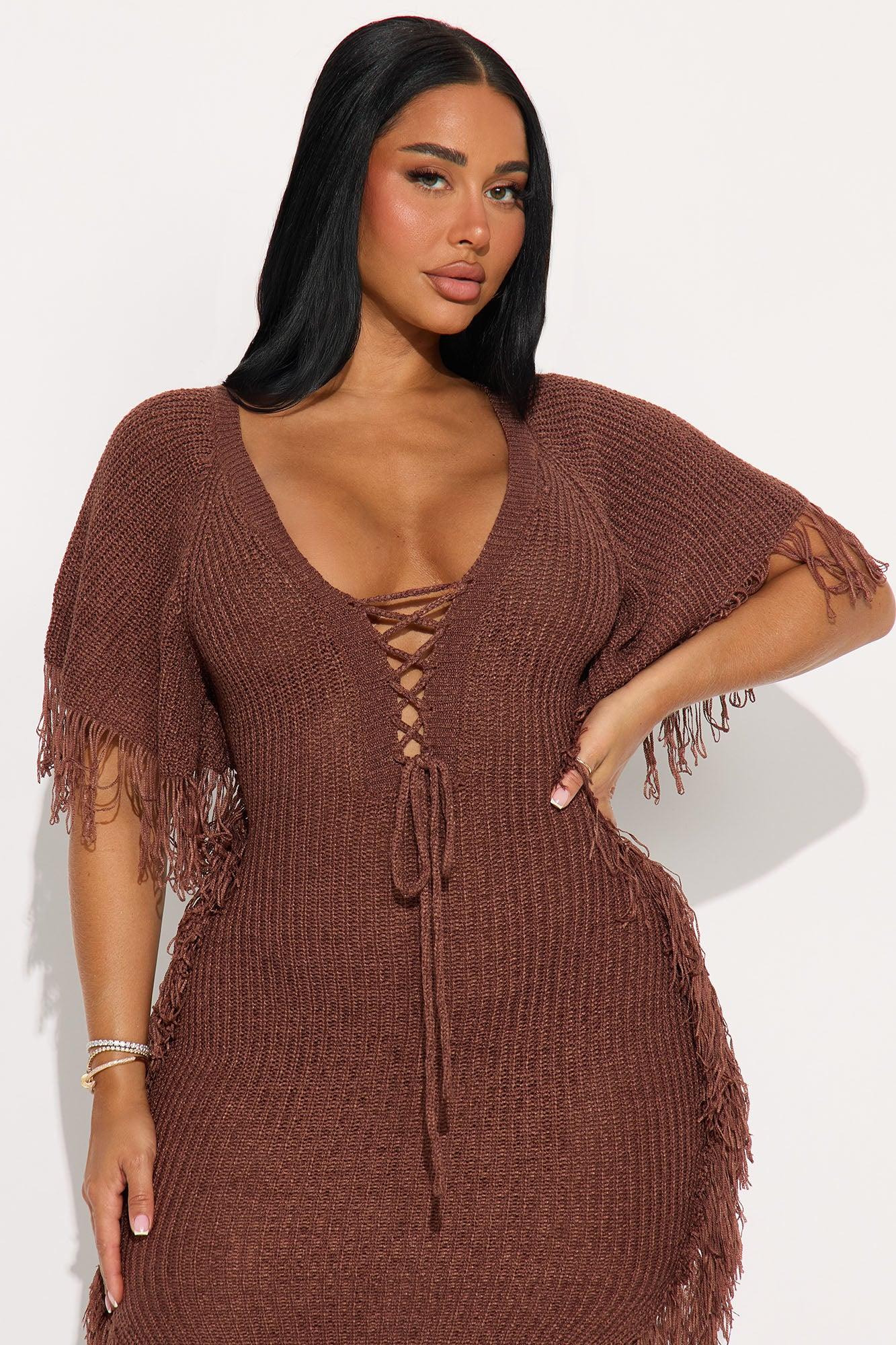 Tatiana Knit Maxi Dress - Mocha Female Product Image