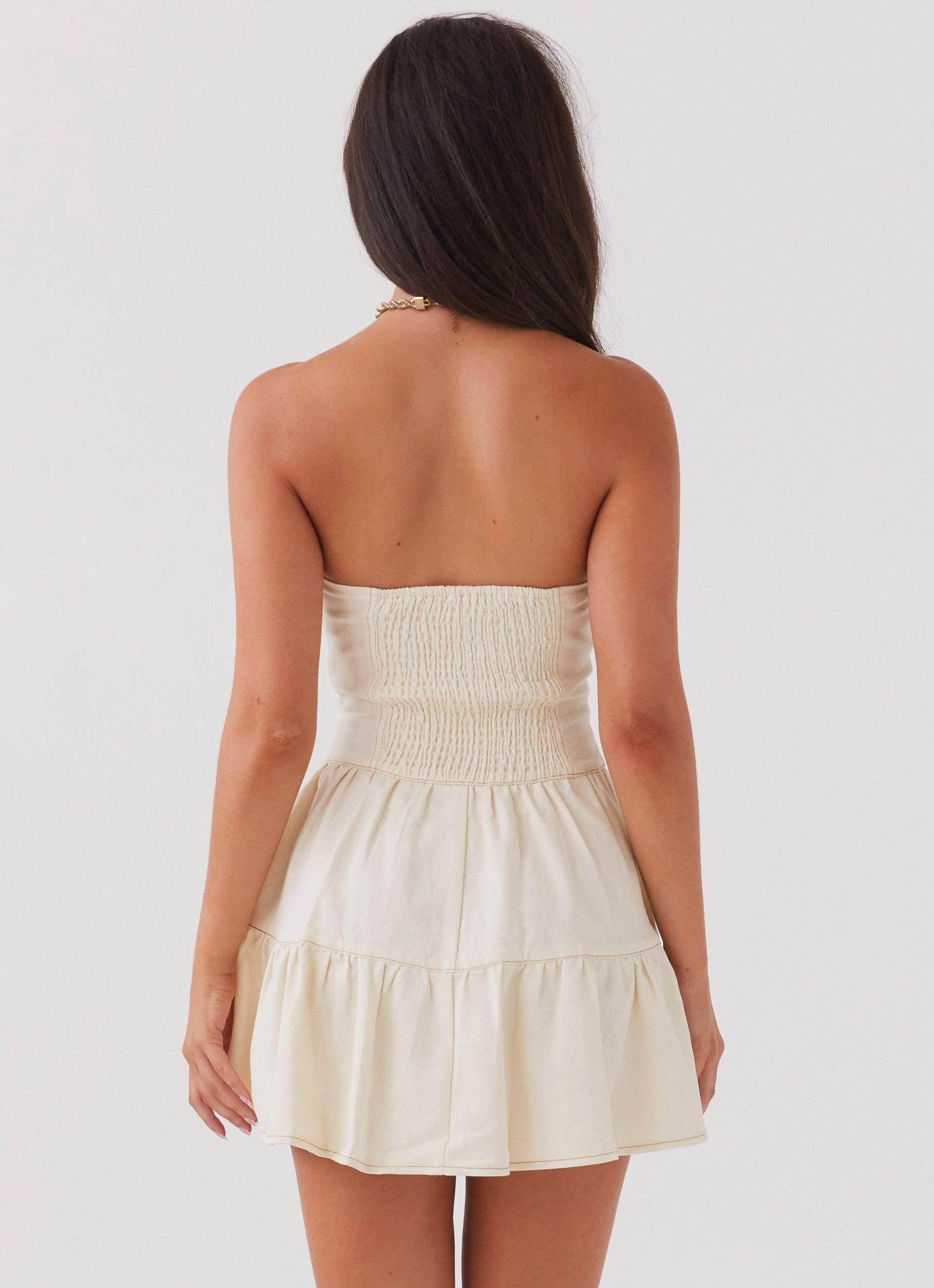 Adriana Denim Bustier Dress - Antique Product Image