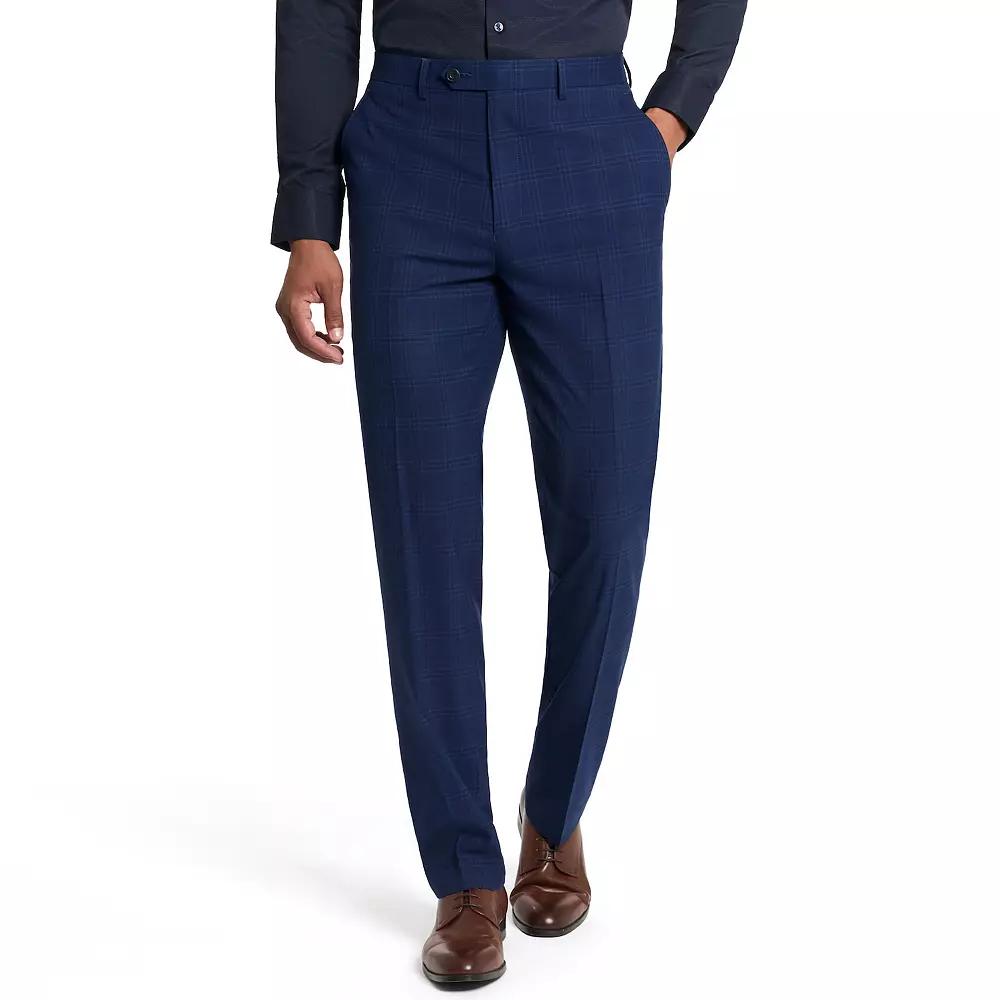 Men's Ben Sherman Slim Stretch Suit Pants, Size: 34X34, Blue Plaid Product Image