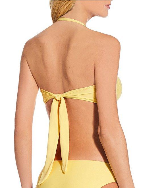 Gianni Bini Solid Rosette V-Scoop Front Swim Bottom Product Image