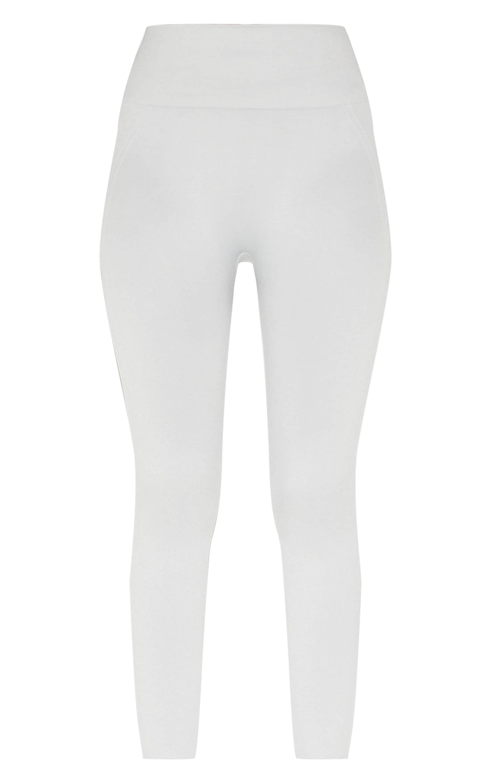 Light Grey Seamless Line Detail High Waisted Leggings Product Image
