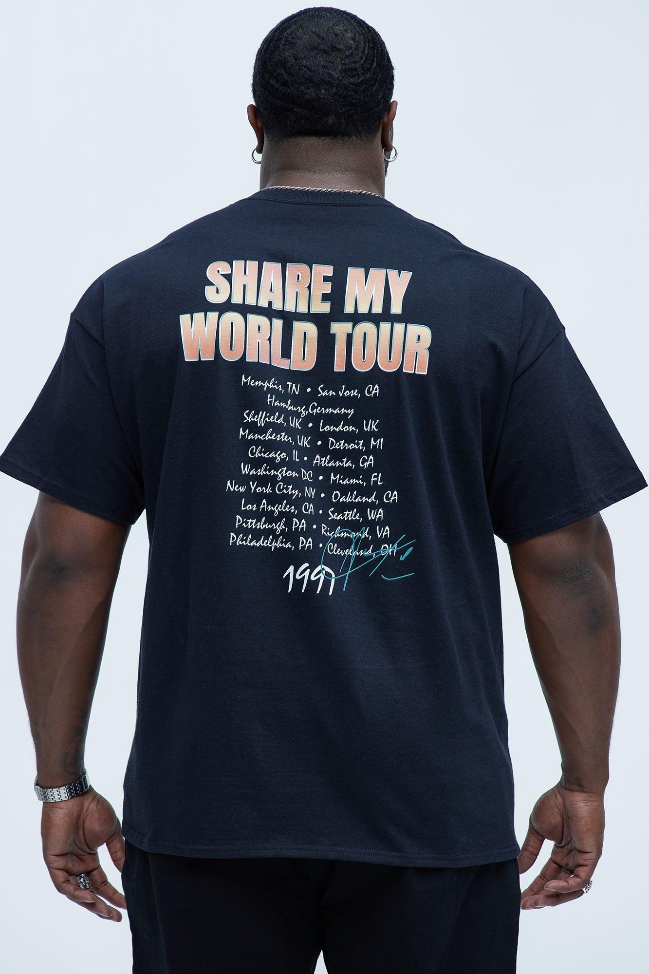Aaliyah Share My World Tour Short Sleeve Tee - Black Product Image