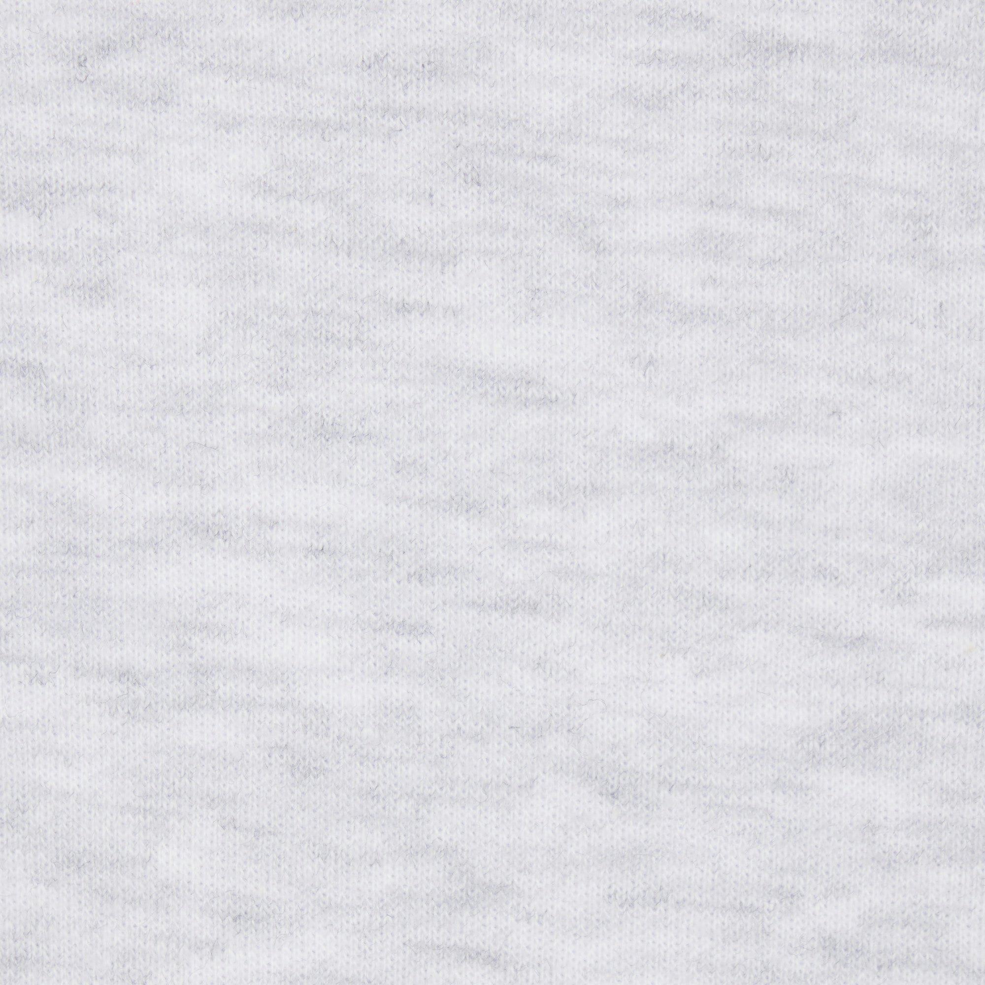 COTTON FLEECE CROPPED HALF ZIP PULLOVER | LIGHT HEATHER GREY Product Image