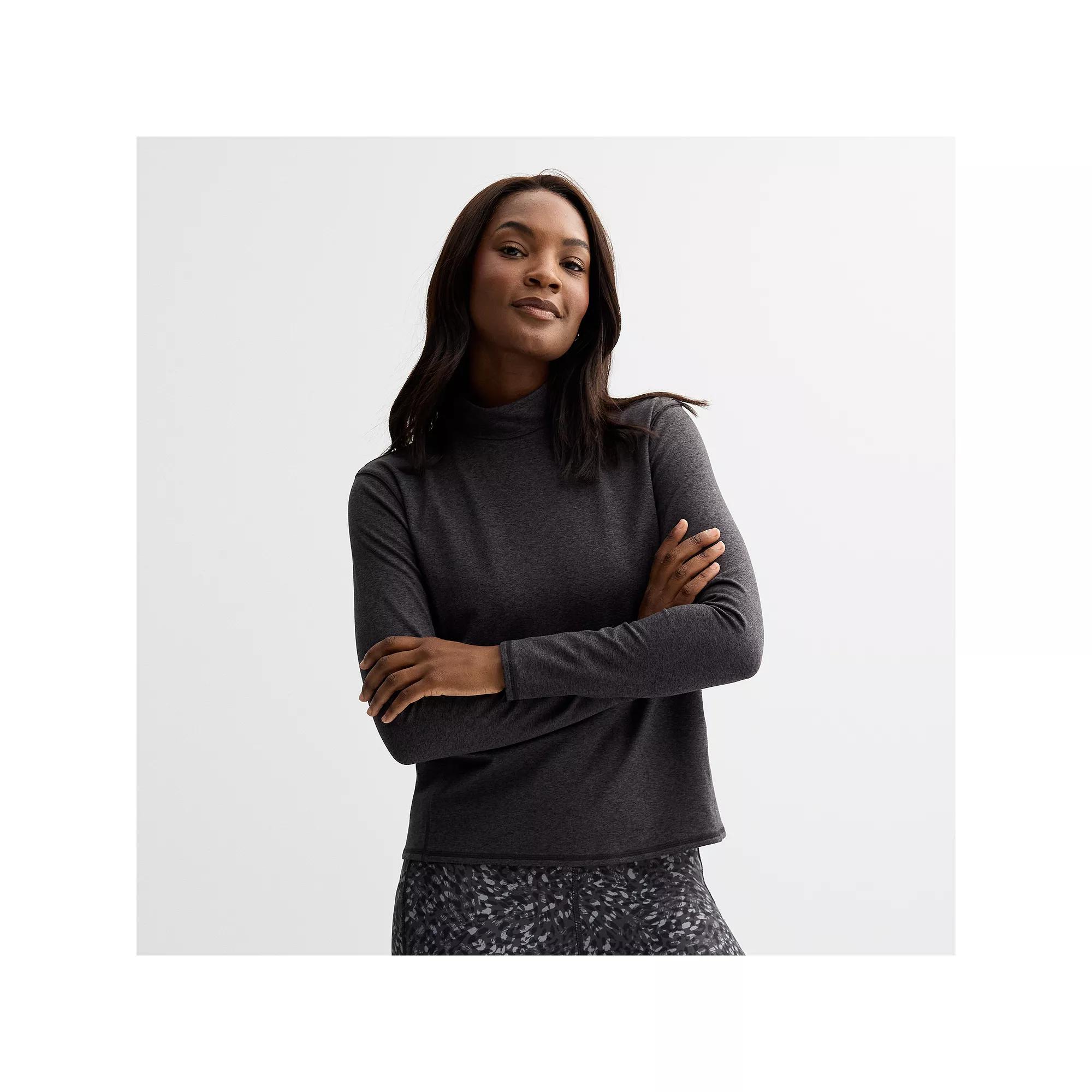 Women's Tek Gear® Warm Gear Mockneck Top, Size: XL, Grey Product Image