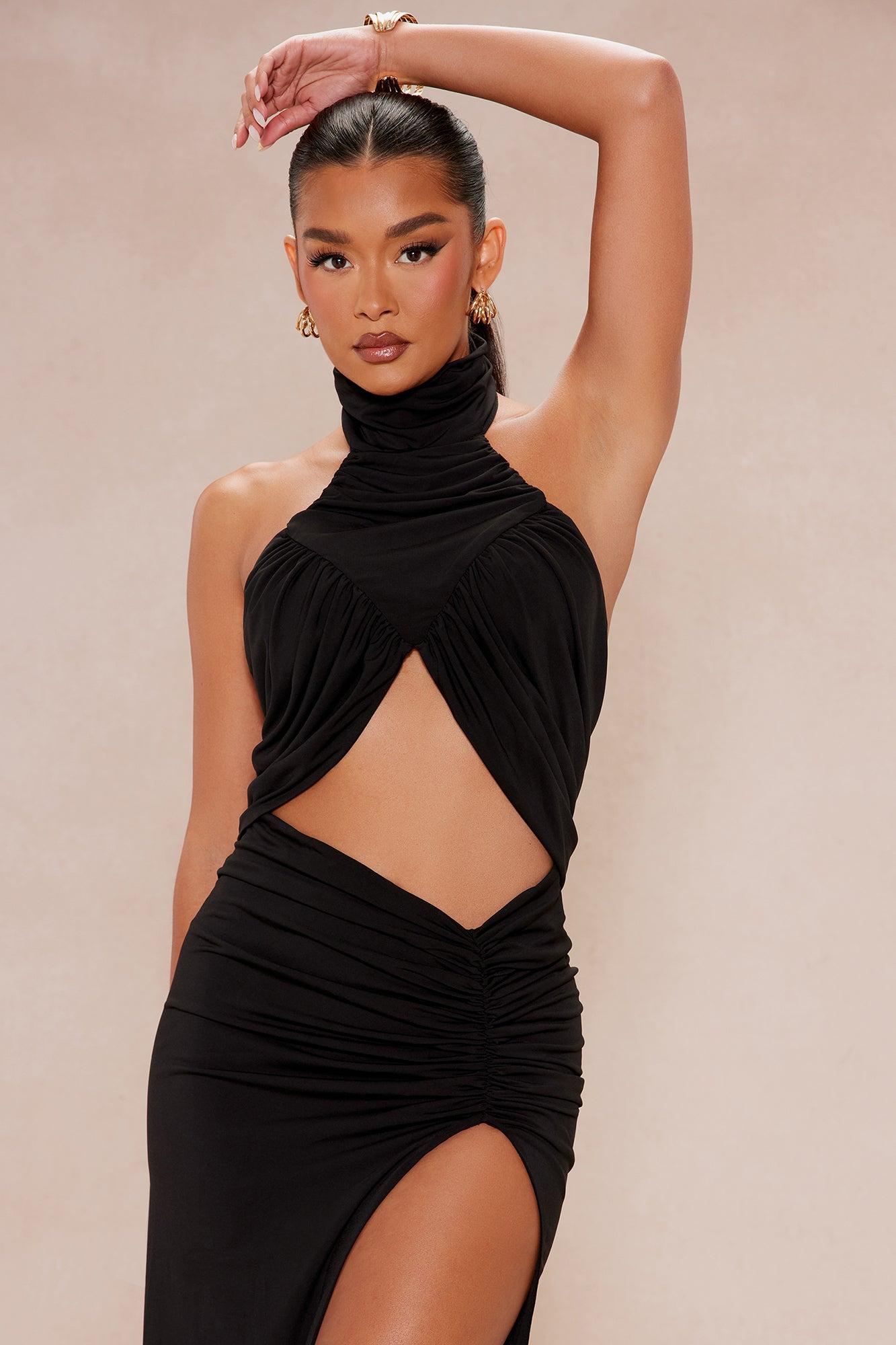 Lennox Double Lined Knit Skirt Set - Black Product Image