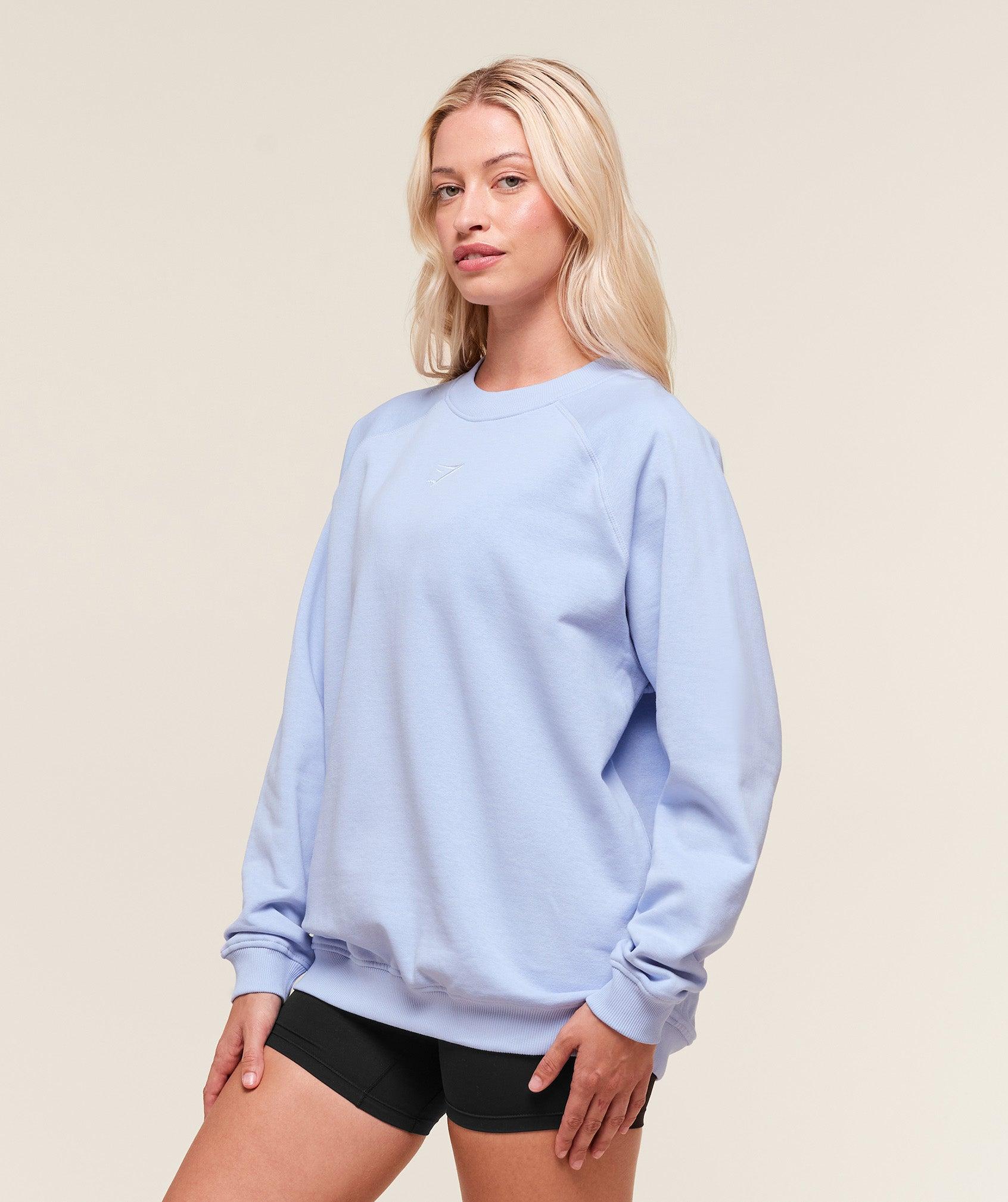 Gymshark Training Oversized Fleece Sweatshirt - Peri Blue Female Product Image