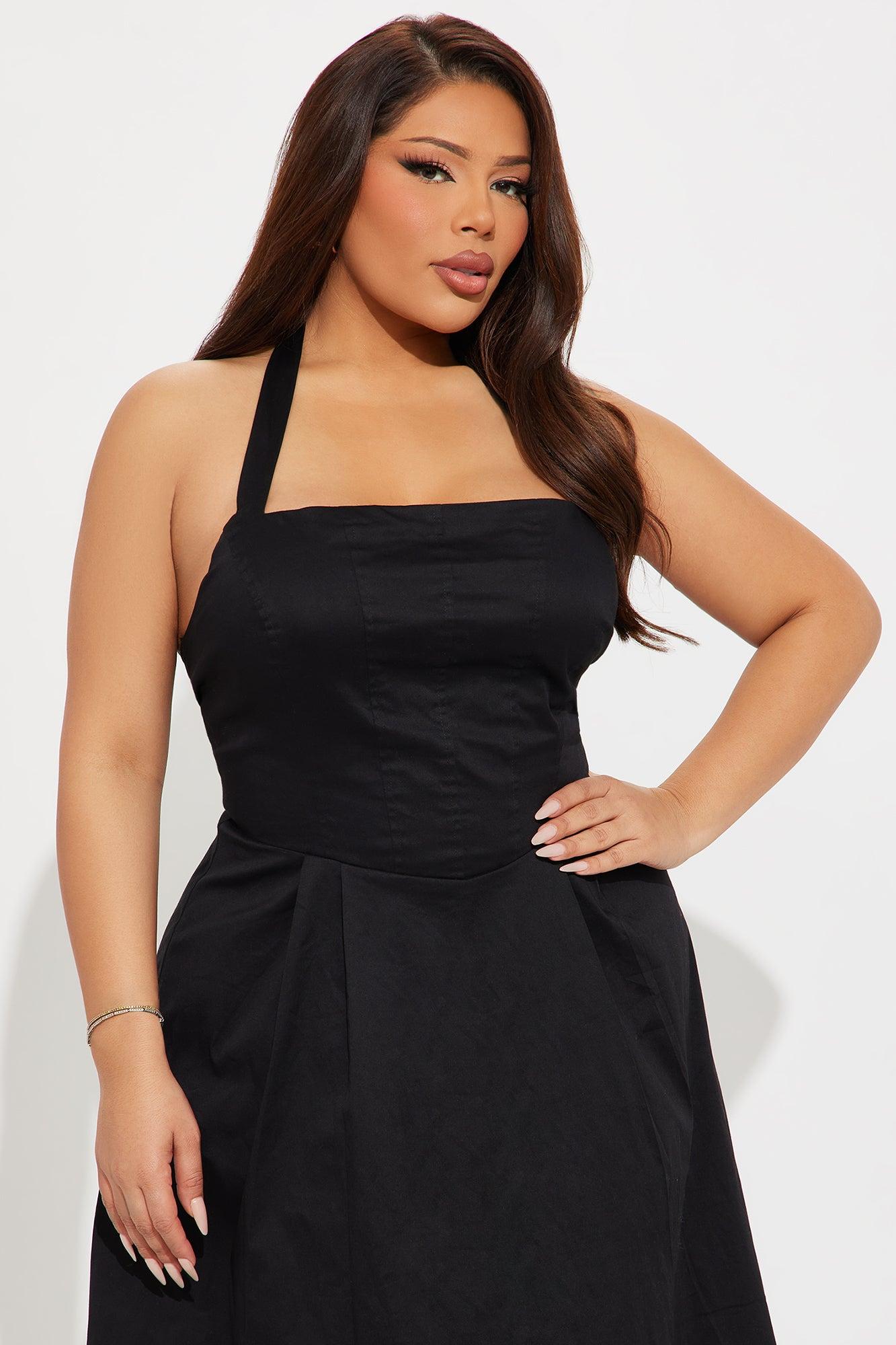 Chelsea Poplin Maxi Dress - Black Product Image