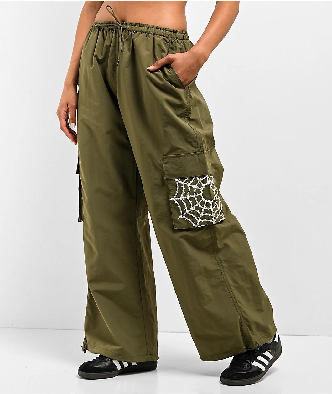 Lurking Class by Sketchy Tank Barbed Wire Olive Parachute Pants Product Image