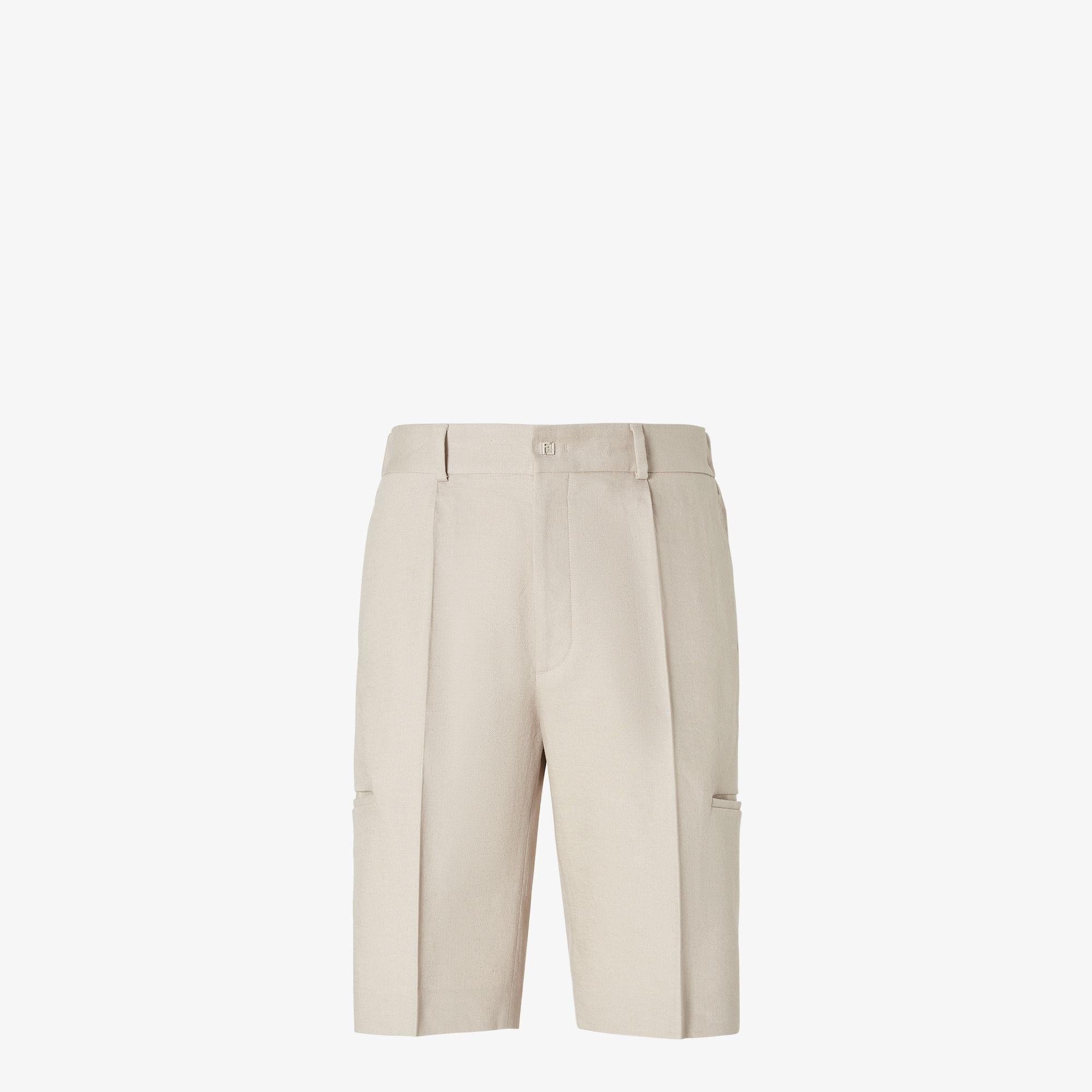 BermudasBeige linen shorts Product Image