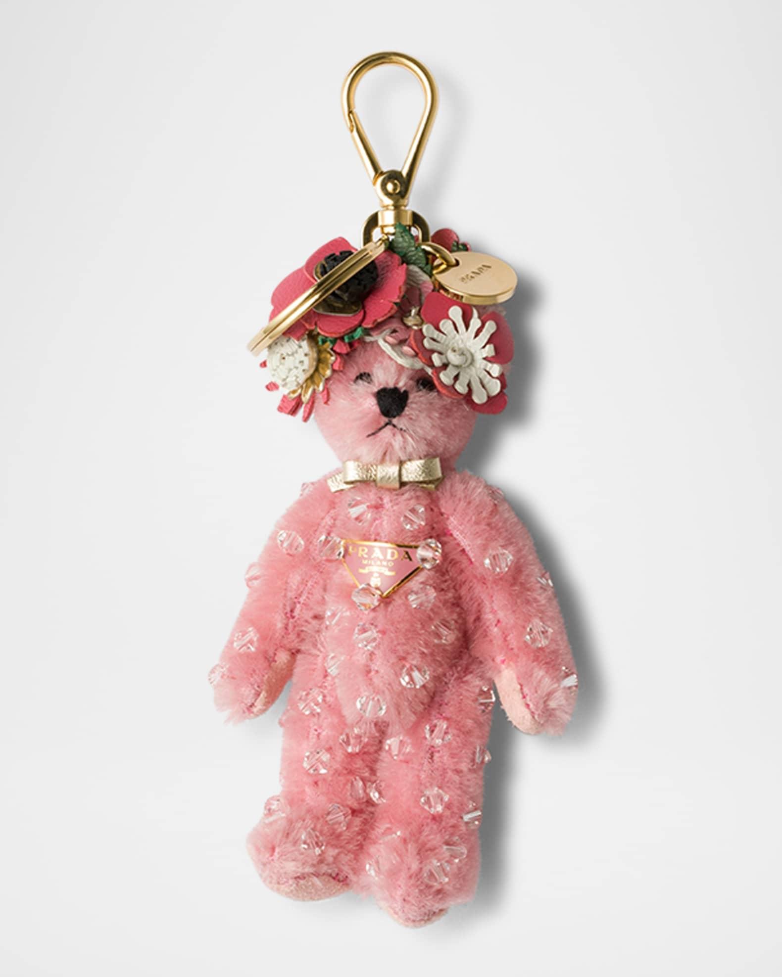 Teddy Bear Bag Charm with Metal Ring Product Image