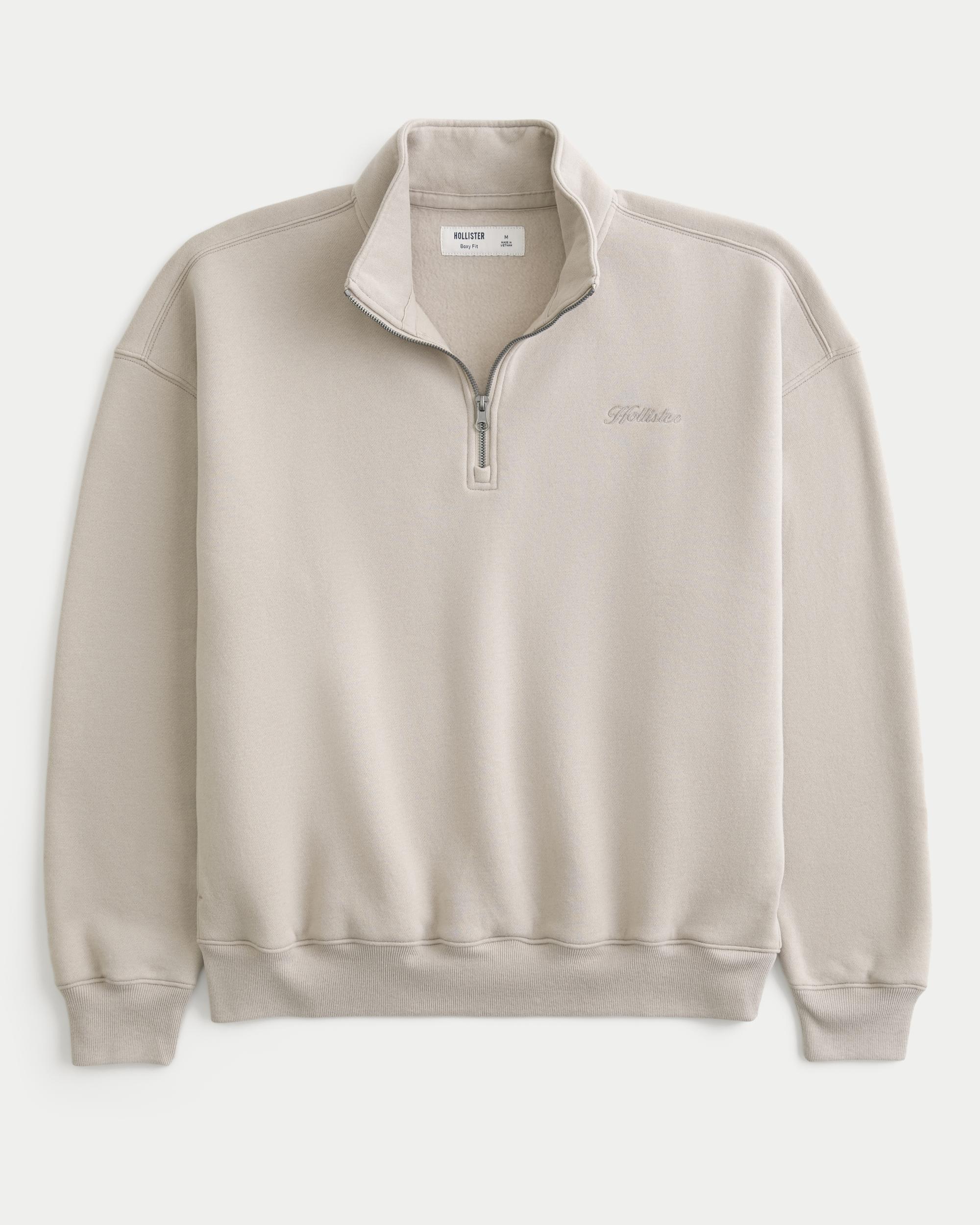 Boxy Logo Quarter-Zip Sweatshirt Product Image