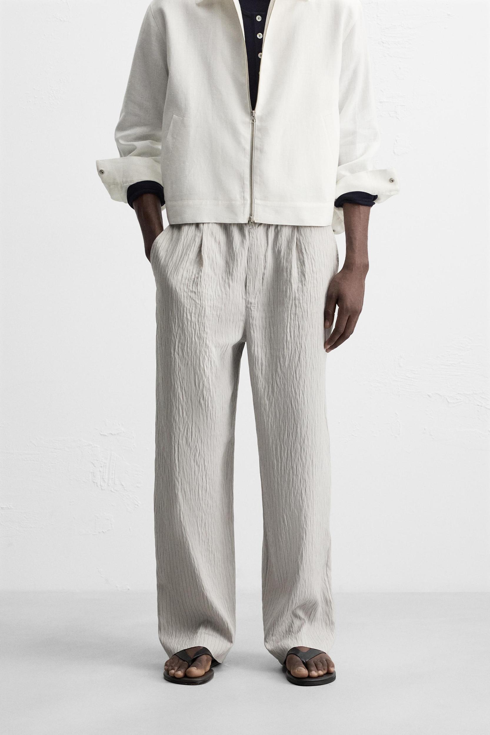STRIPED FLOWY PANTS Product Image