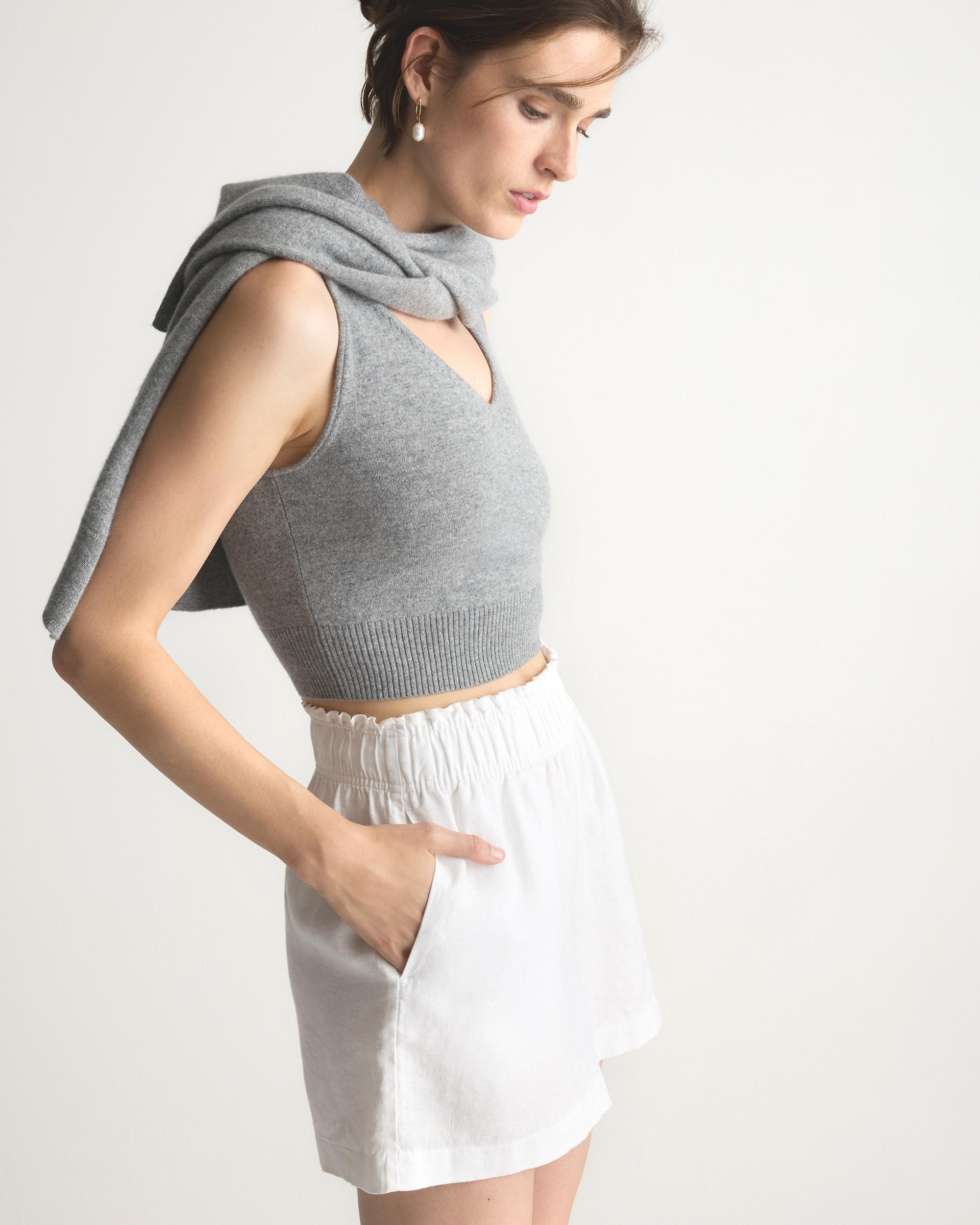 Quince | Women's 100% European Linen High Waisted Shorts Product Image