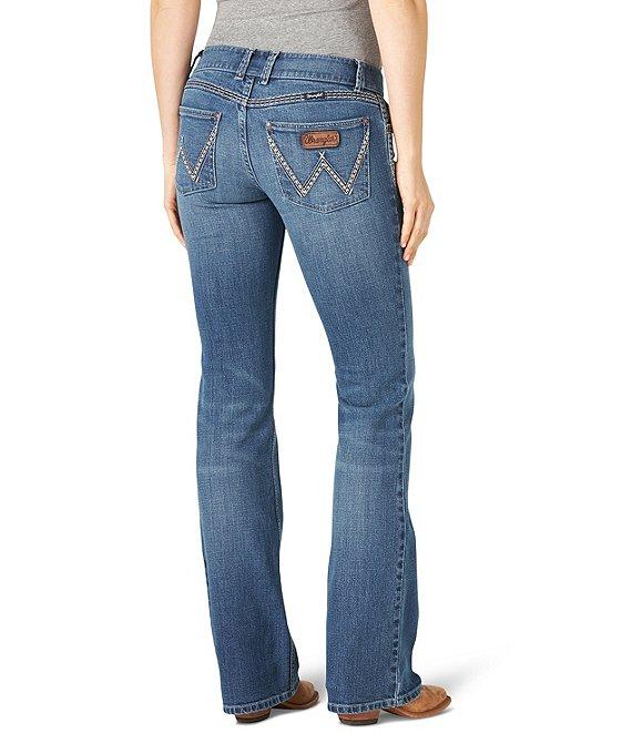 Wrangler® Retro Sadie Low Rise Back Stitch Pocket Bootcut Jeans Product Image
