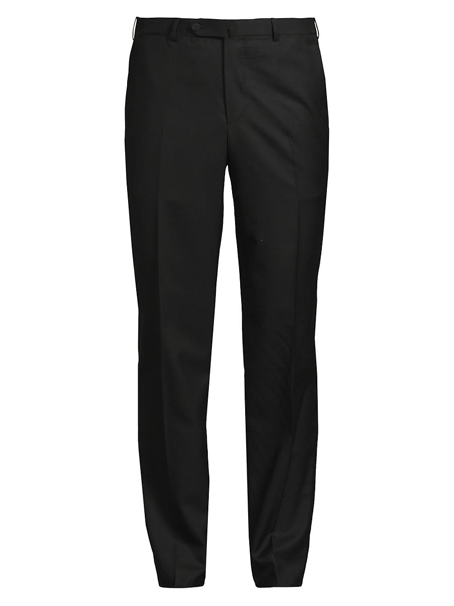 Mens Basic Extended-Tab Wool Trousers Product Image
