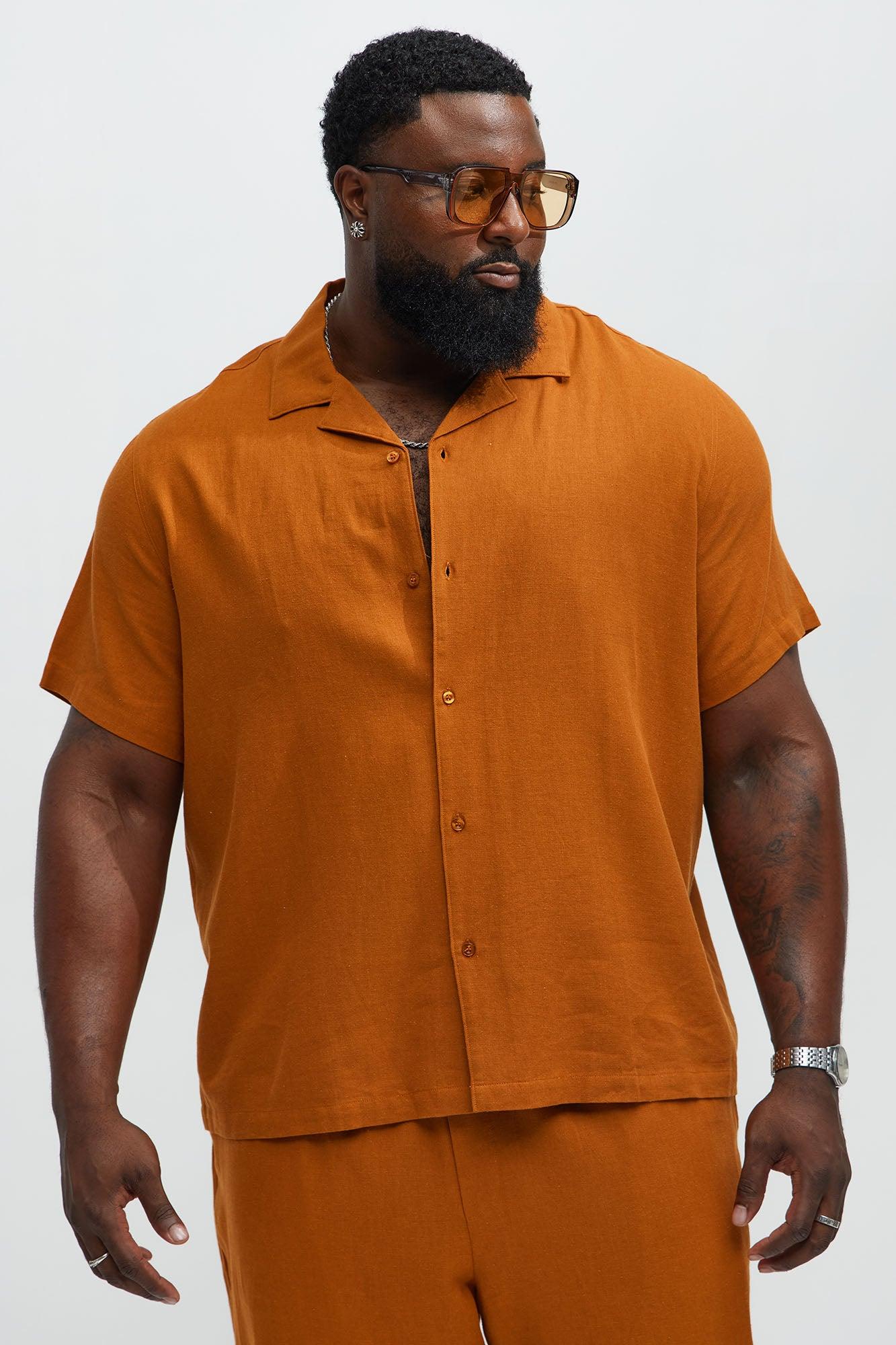 Bahamas Linen Shirt - Rust Product Image