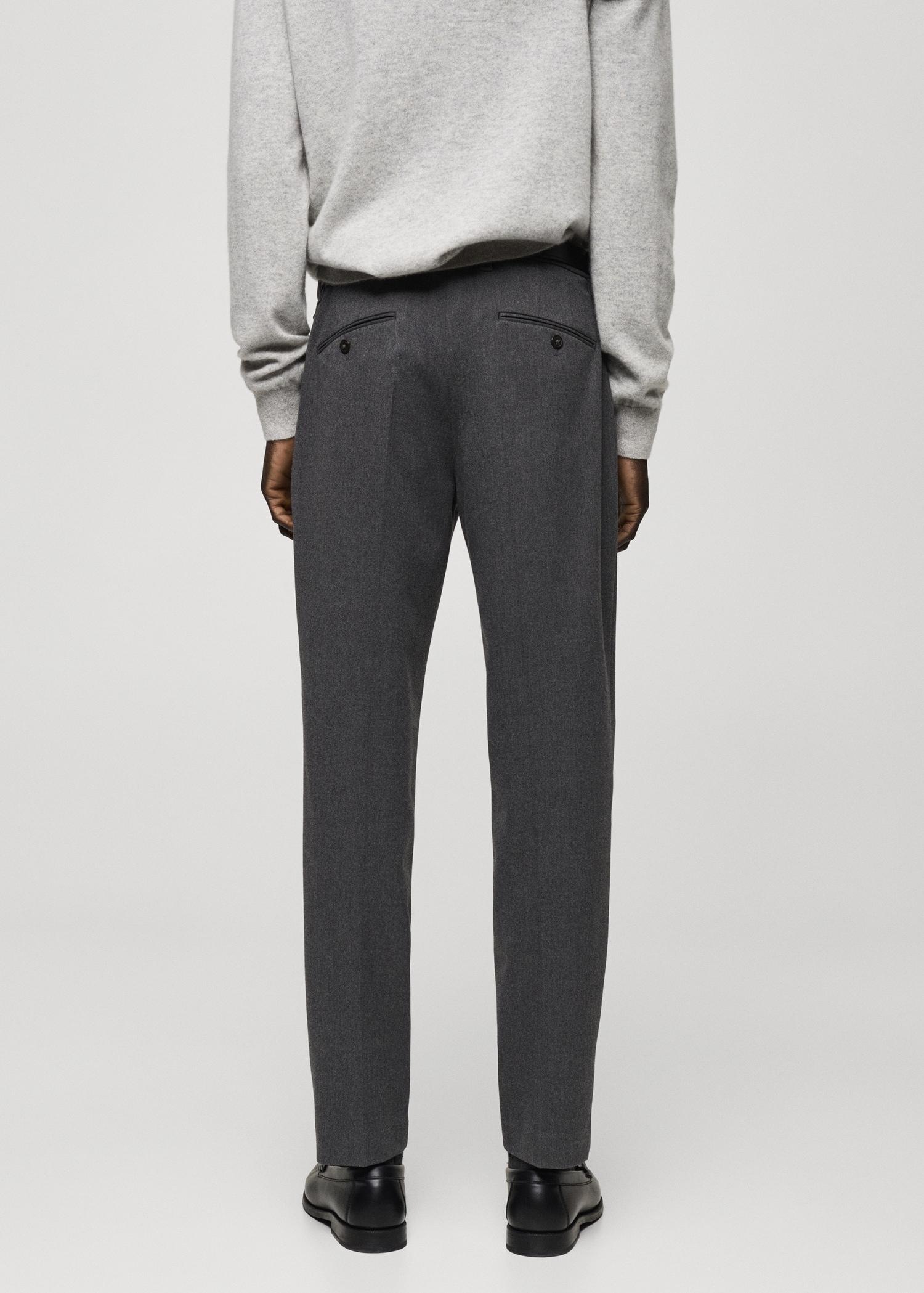 Slim-fit flannel pants - Men | MANGO USA Product Image