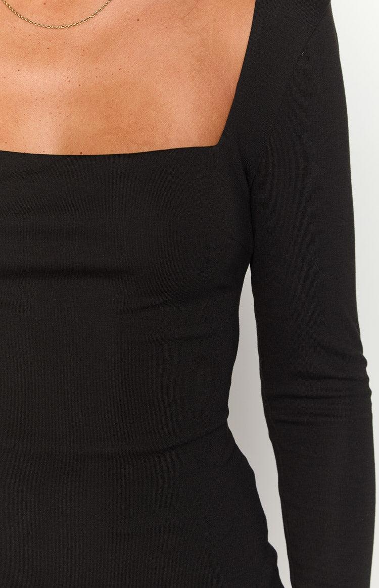 Kirby Black Long Sleeve Mini Dress Product Image