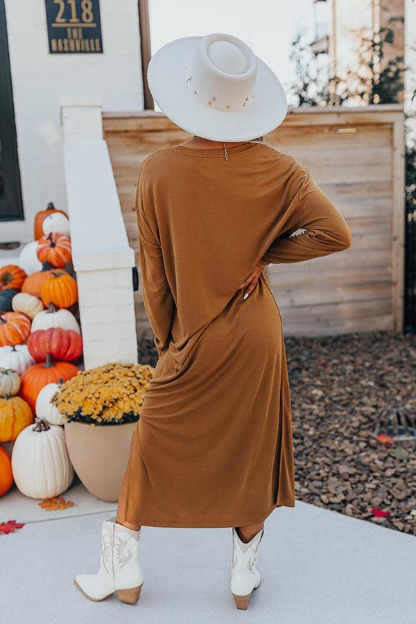 Breezy Times Shift Dress In Camel Product Image