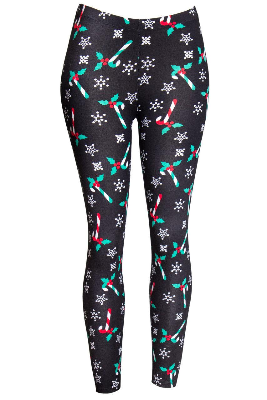 Candy Cane Leggings Product Image