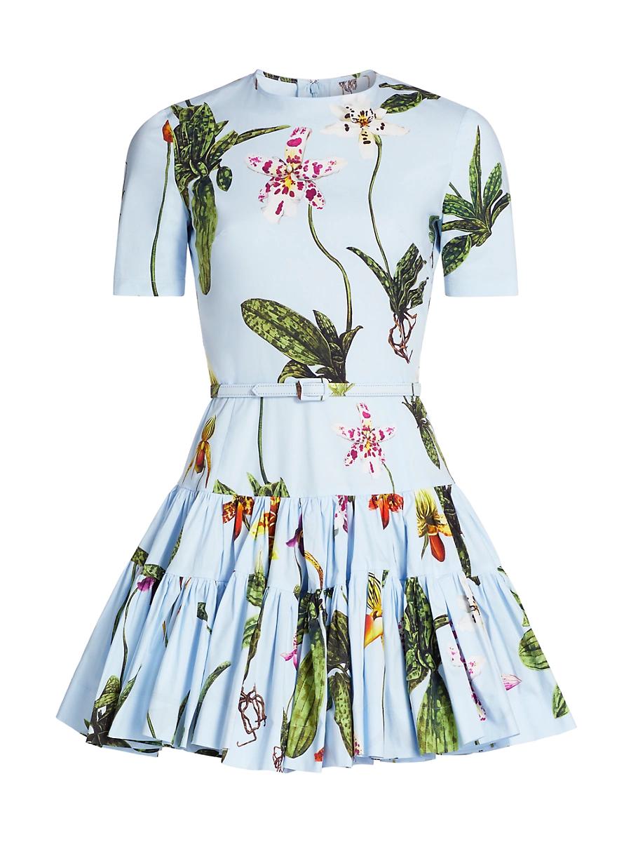 Womens Orchid Poplin Tiered Dress Product Image