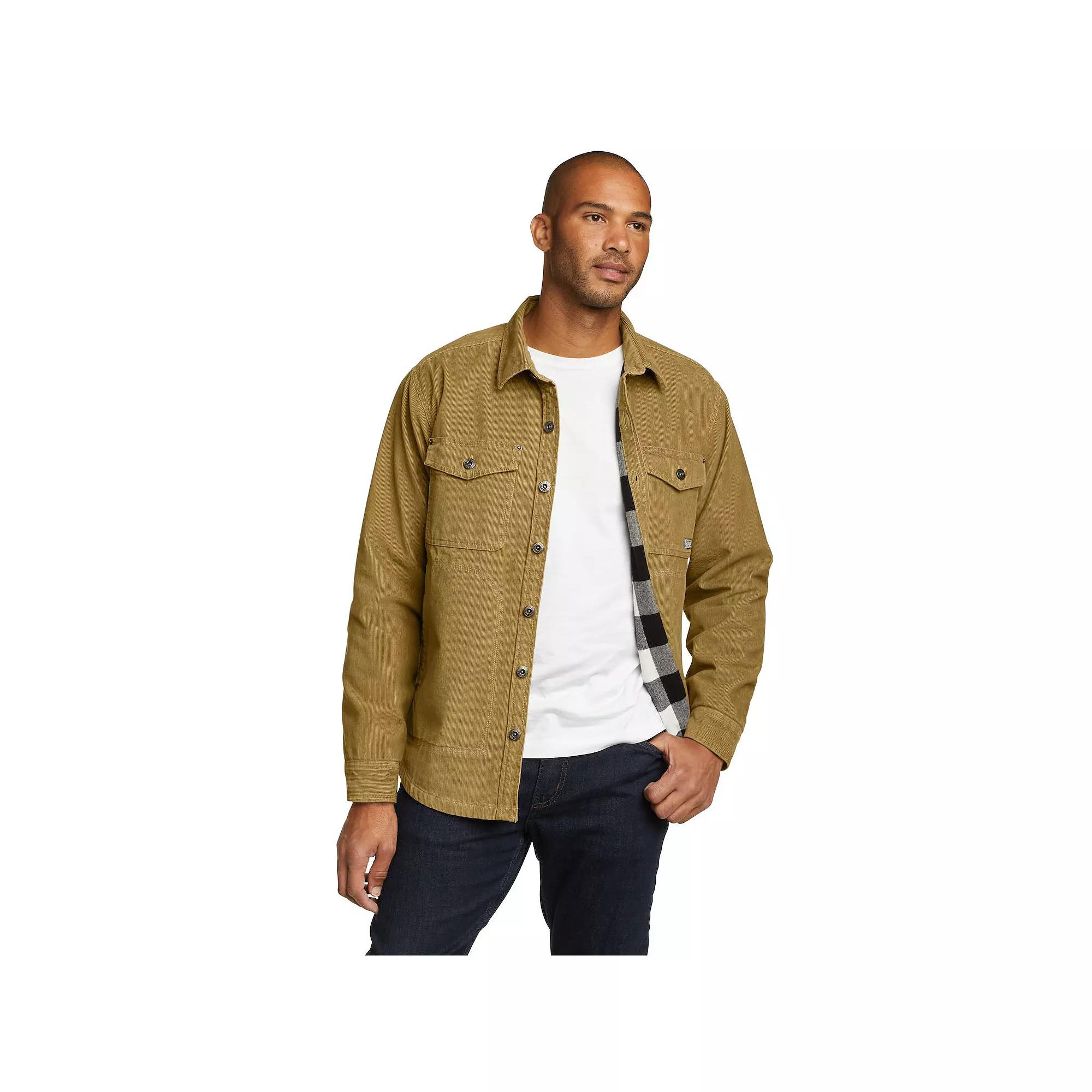 Men's Eddie Bauer Faultline Corduroy Button-Down Shirt Jacket, Size: XL, Dark Product Image