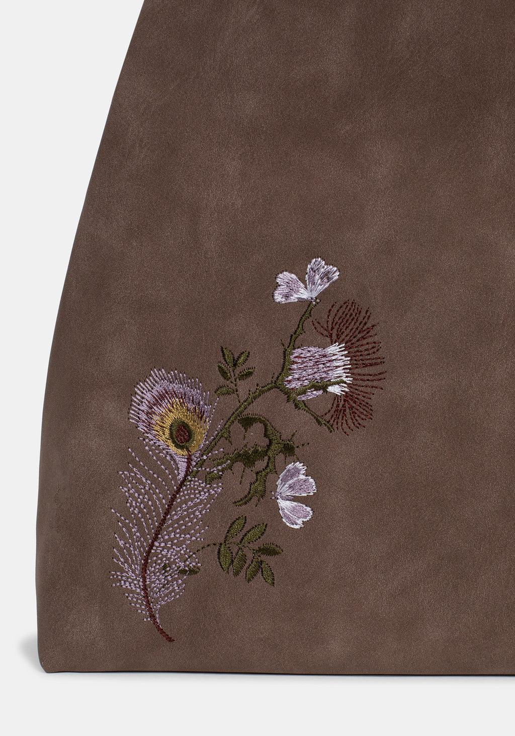 Lera Mystical Garden Embroidered Slouch Shoulder Bag Product Image