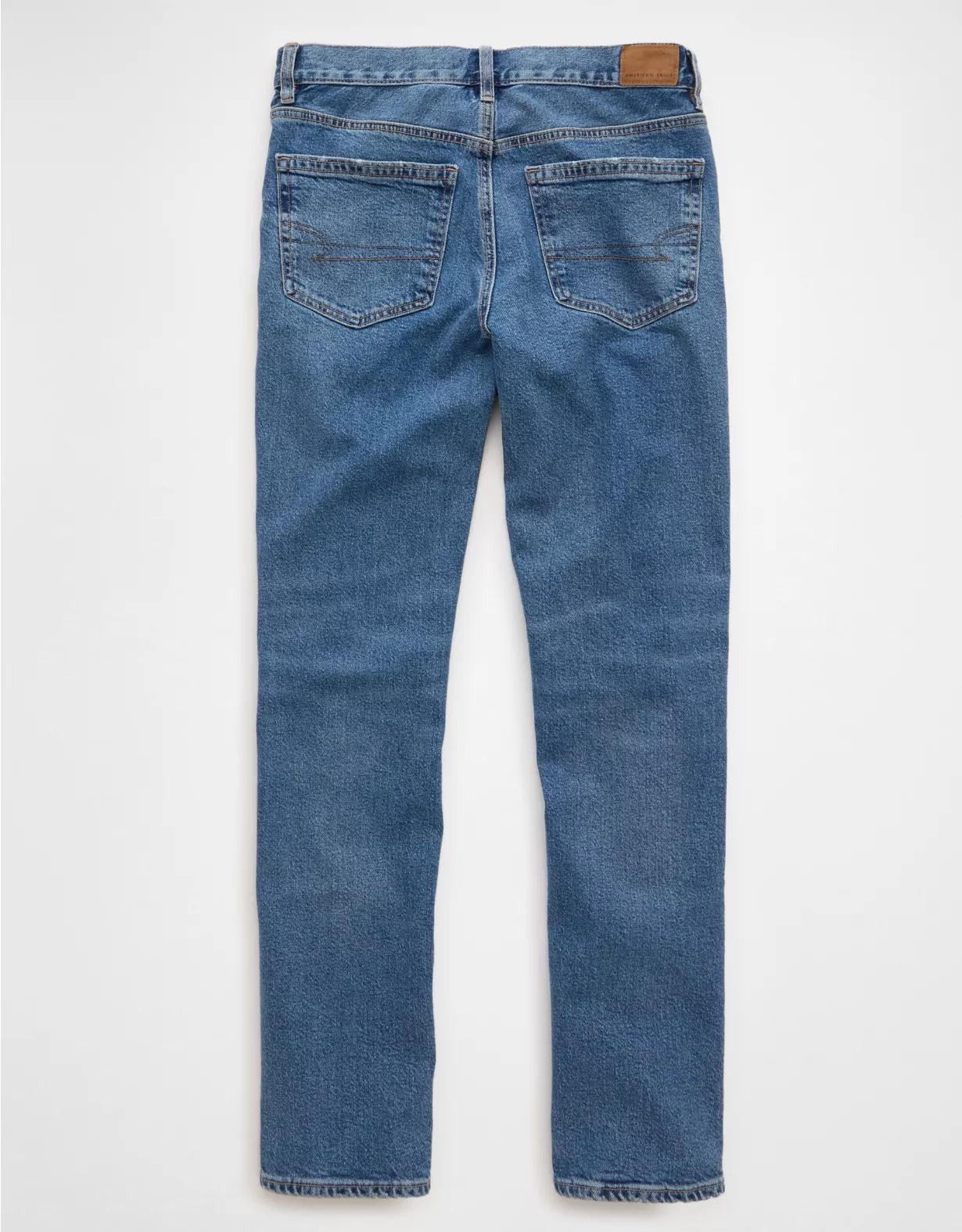 AE Stretch Super High-Waisted Straight Jean Product Image