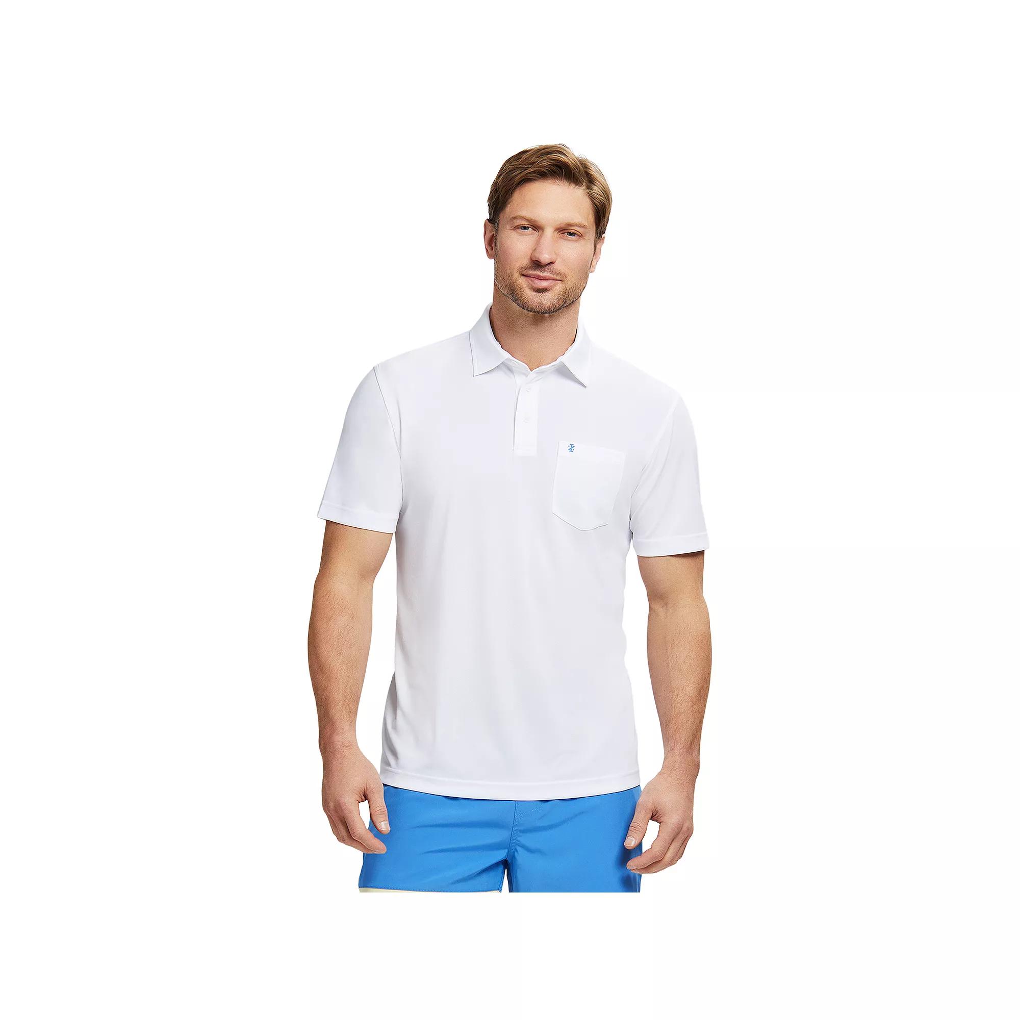 Men's IZOD Sunshield Performance Short Sleeve Polo, Size: Small, Bright White Product Image