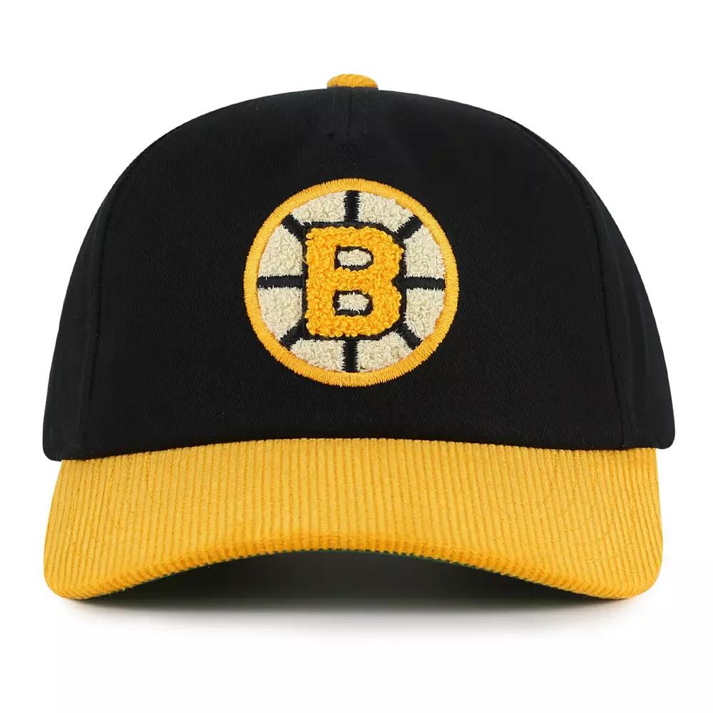 Men's American Needle  Black/Gold Boston Bruins Burnett Adjustable Hat Product Image