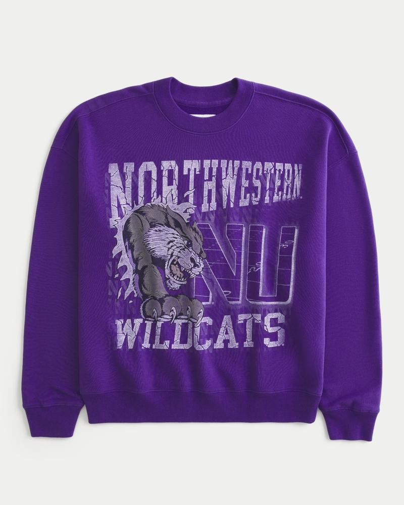 Northwestern Wildcats Graphic Crew Sweatshirt Product Image