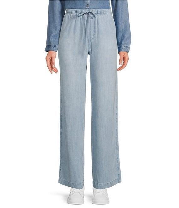 Cloth & Stone Chambray Drawcord Wide-Leg Pants Product Image