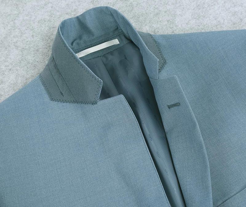 (48S) Slim Fit 2 Piece Light Blue Suit Product Image
