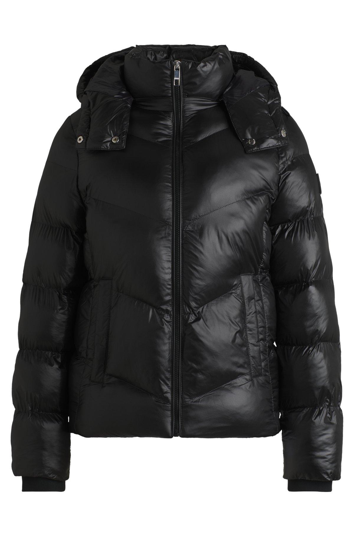 Water-repellent padded jacket with adjustable hood Product Image