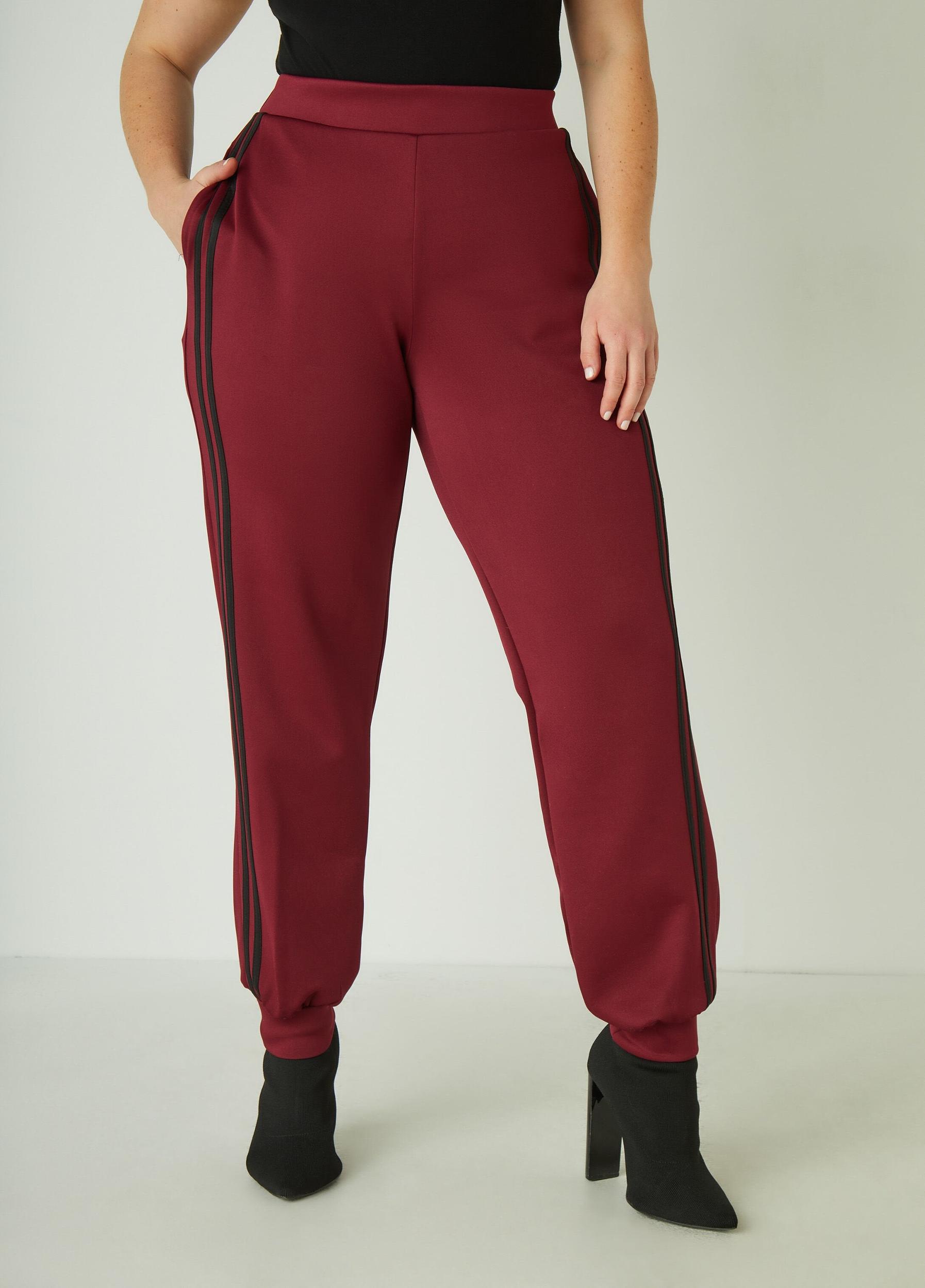 High Rise Striped Joggers Product Image