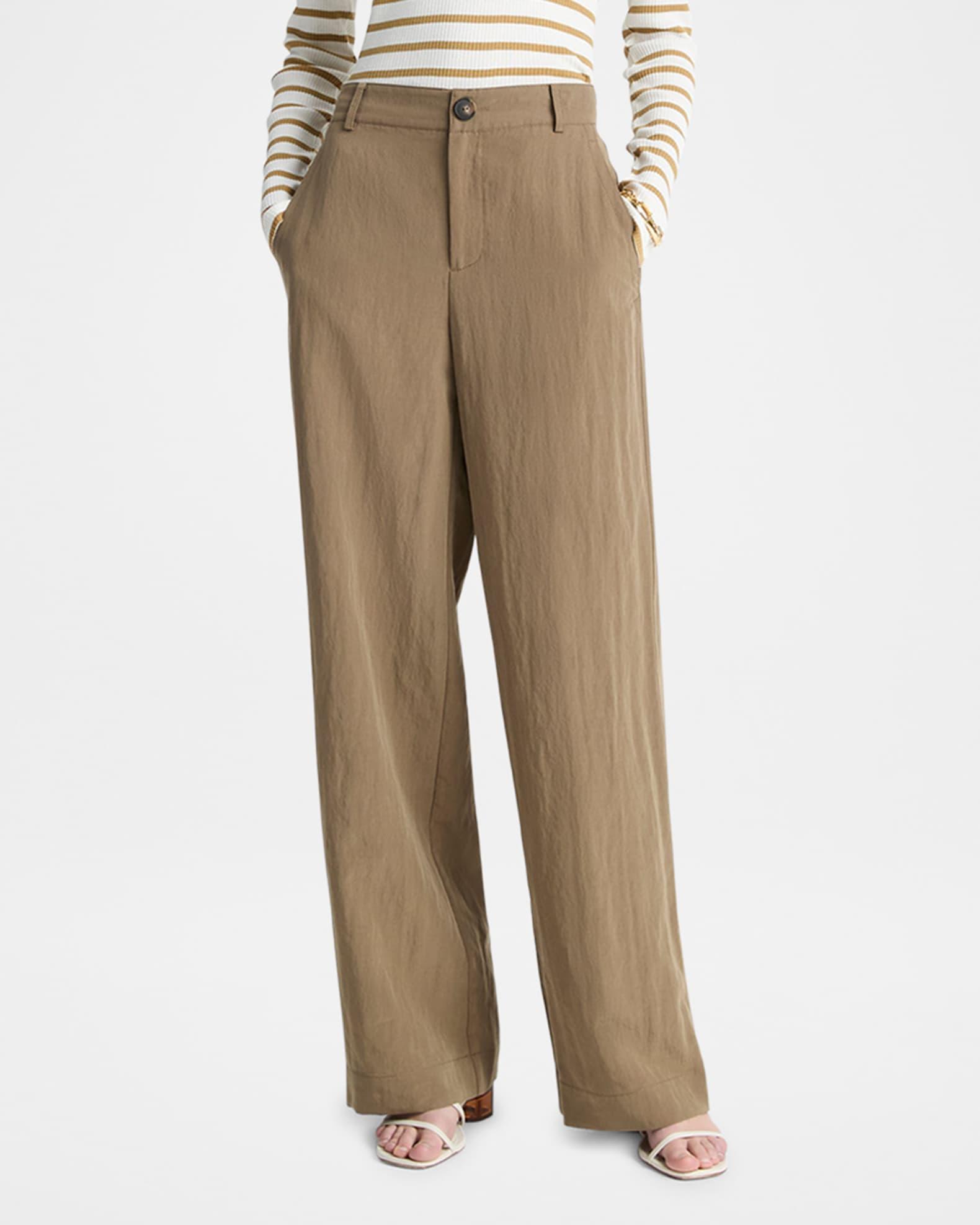 Mid-Rise Relaxed Wide-Leg Pants Product Image
