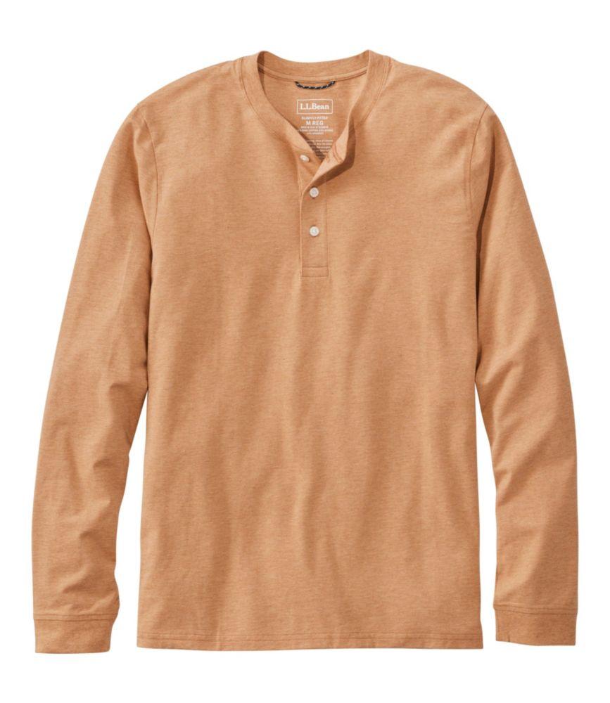 Men's Comfort Stretch Performance® Pima Tee, Long-Sleeve Henley Product Image