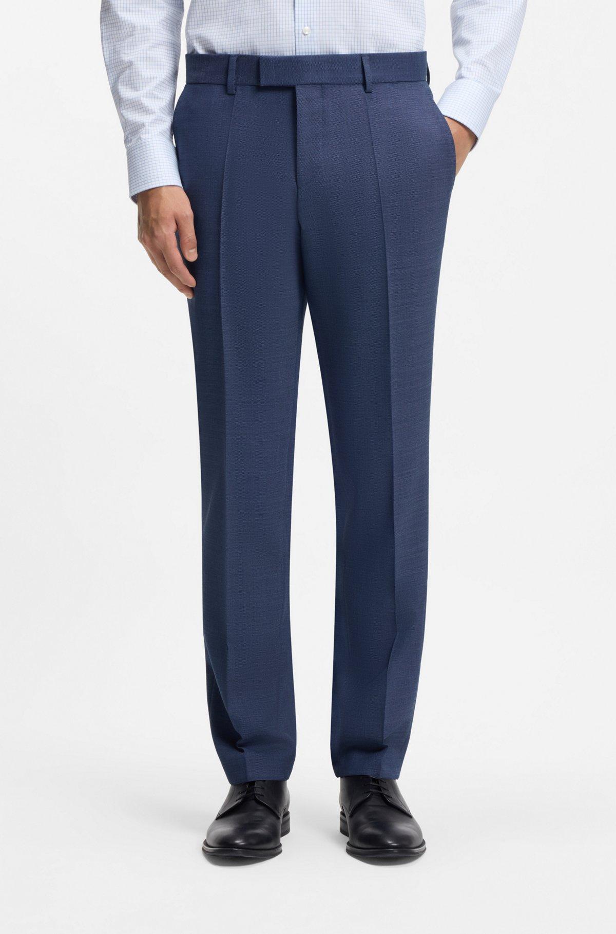 Micro-patterned two-piece slim-fit suit in stretch cloth Product Image