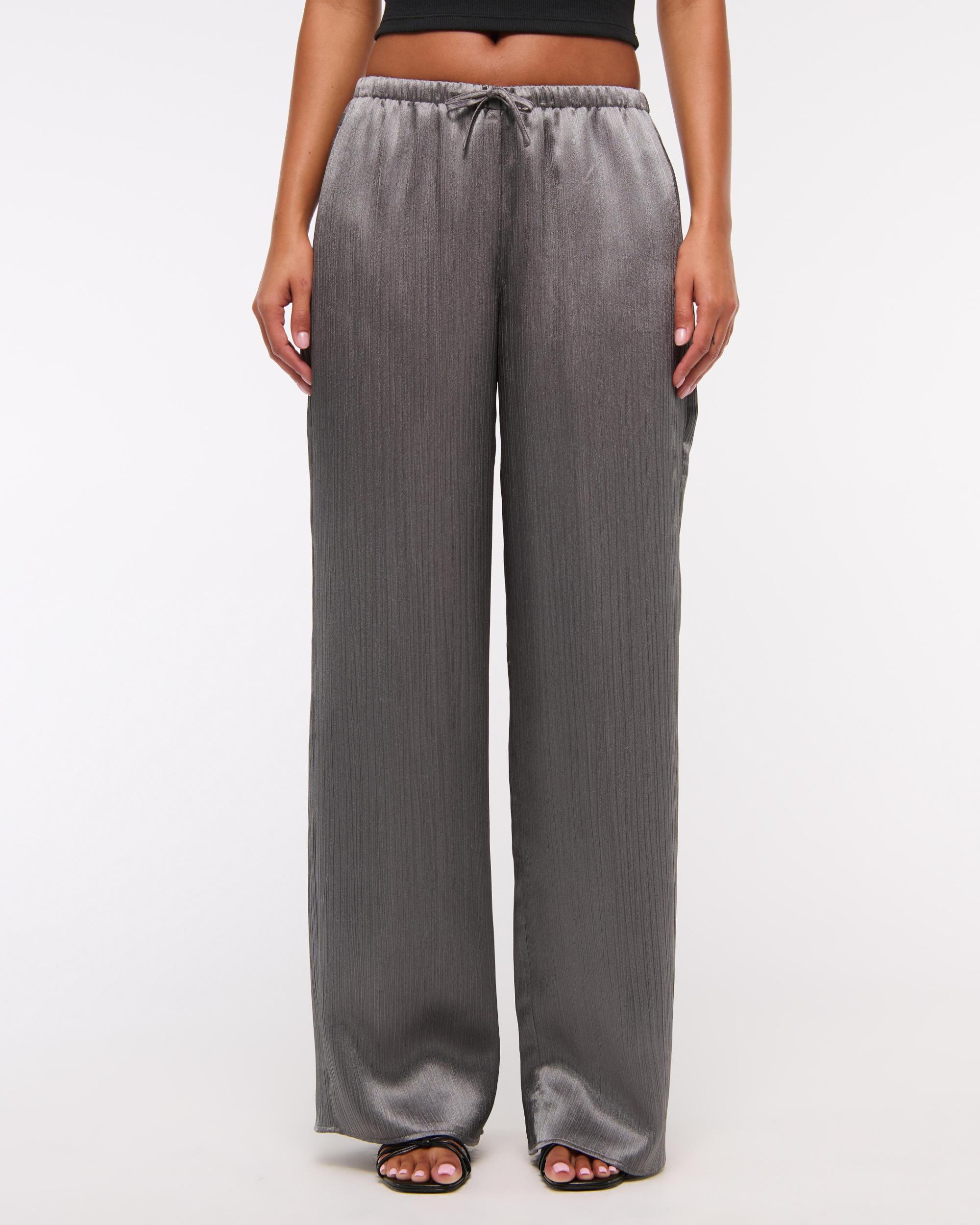 Textured Satin Pull-On Pant Product Image