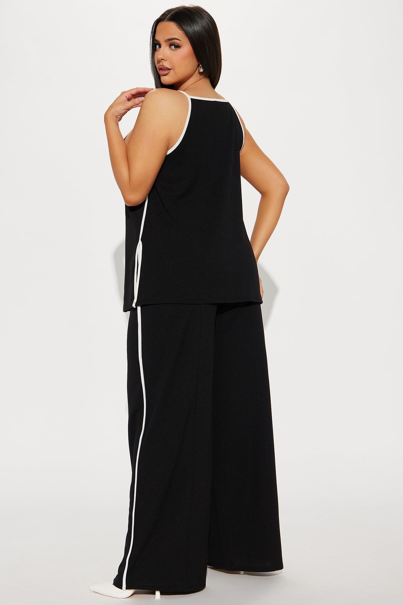 Eloise Pant Set - Black/White Product Image