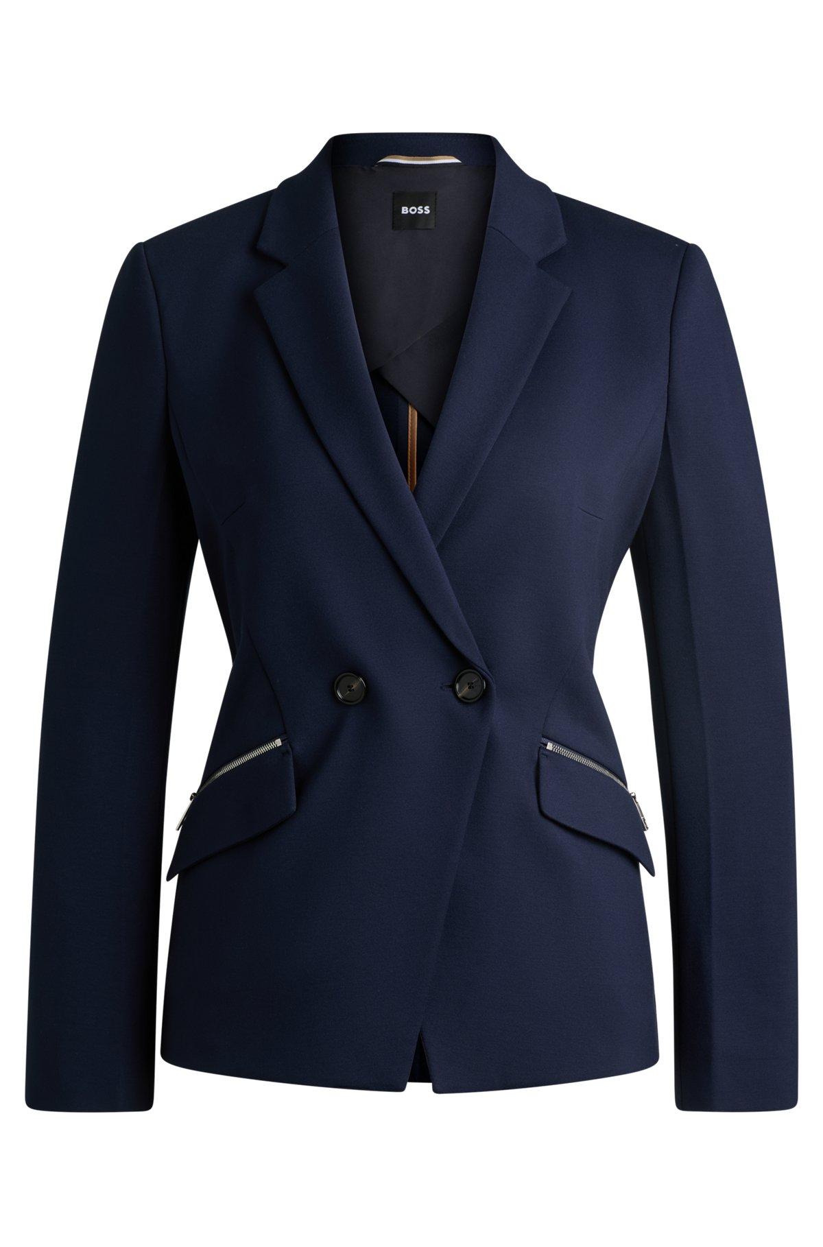 Slim-fit blazer with zipped pockets Product Image